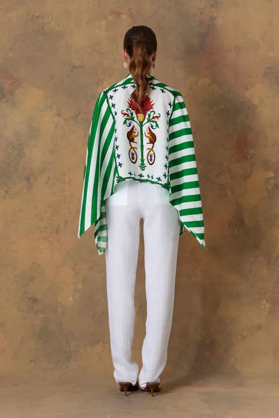 Women's blouse spina striped green - miniatura 3
