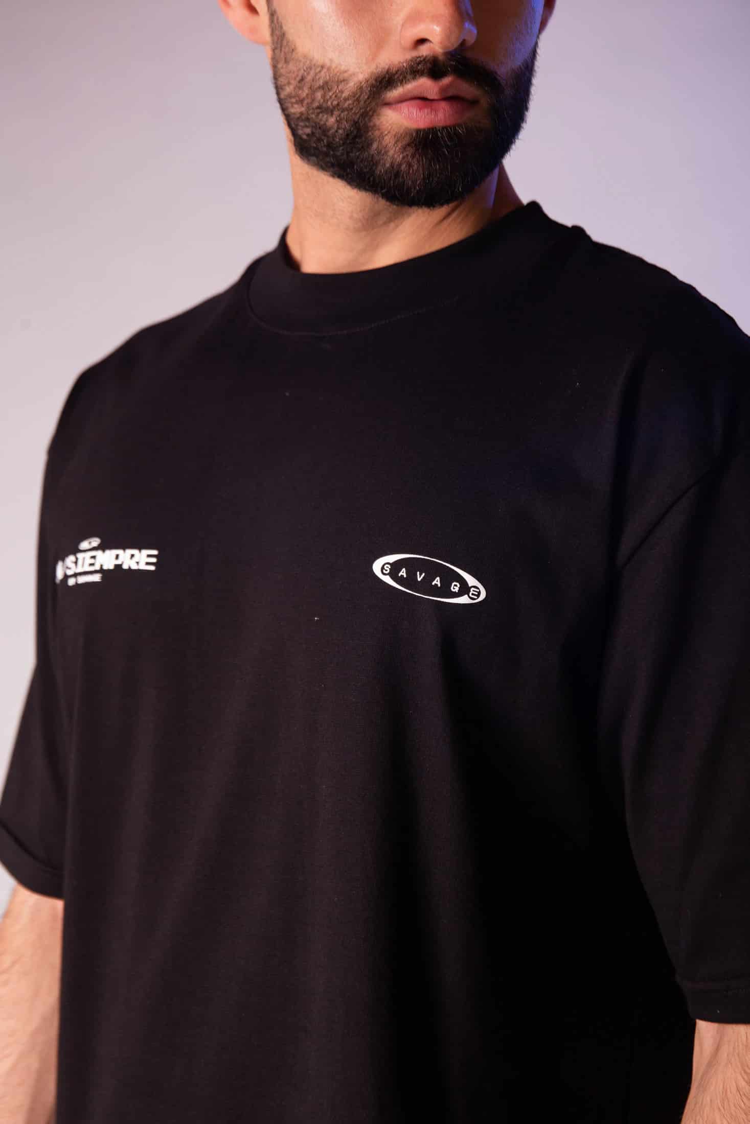 T Shirt Oversize Negra By savage   24/siempre Ref. 14277 - miniatura 2