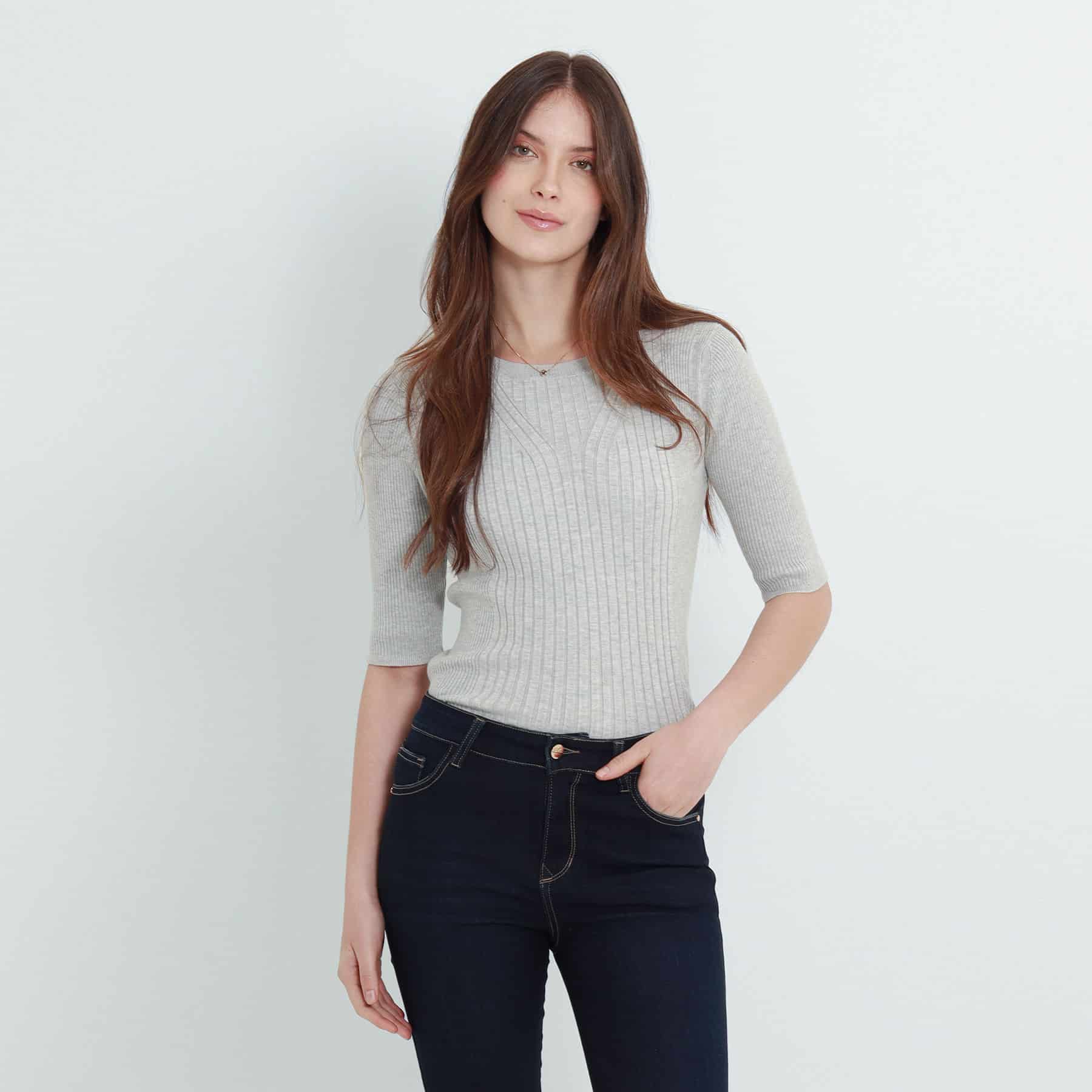 Sweater Cuello Redondo Manga Corta - miniatura 8