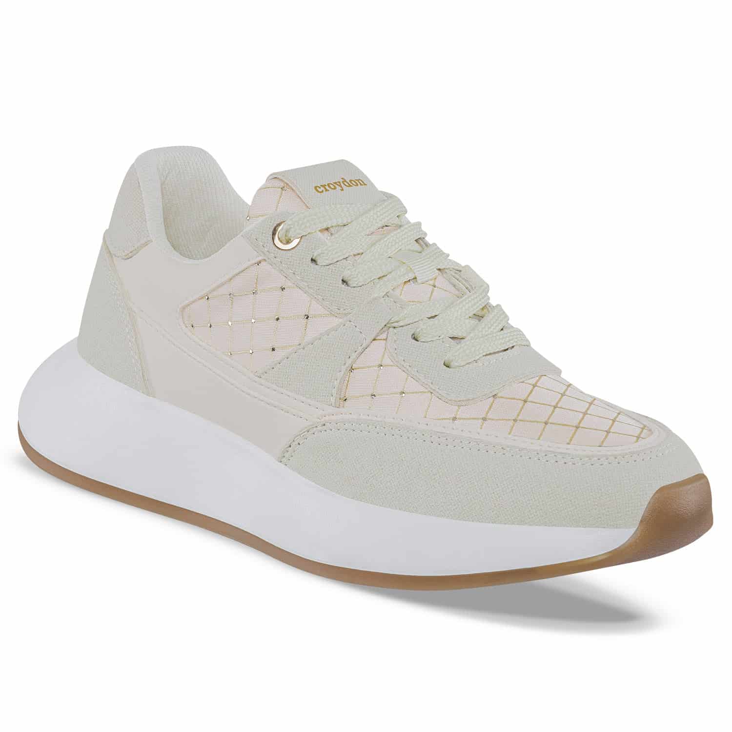 Tenis Urbanos Xanthee Beige Croydon Para Mujer - miniatura 1