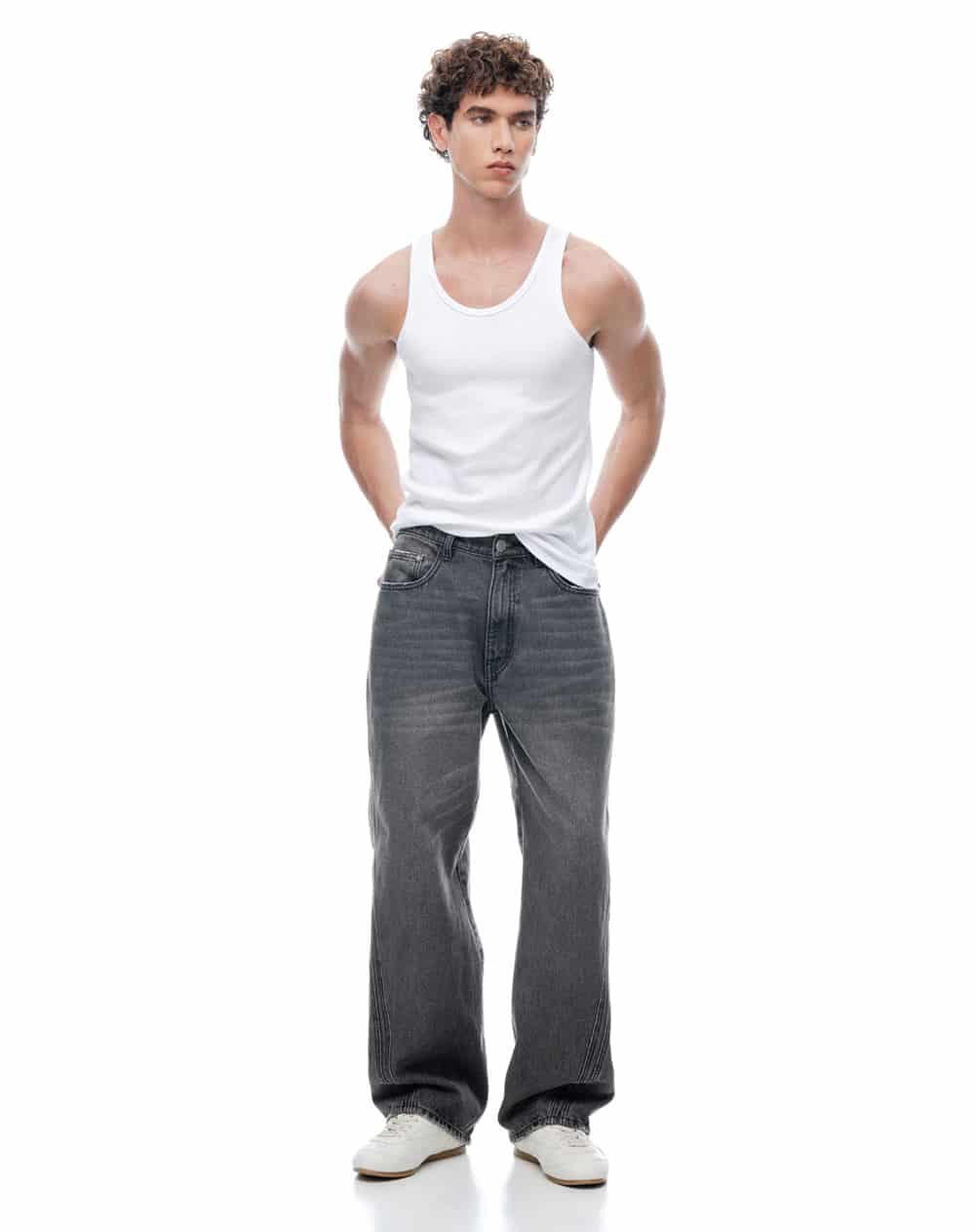 Camisilla slim algodón blanco hombre - miniatura 4
