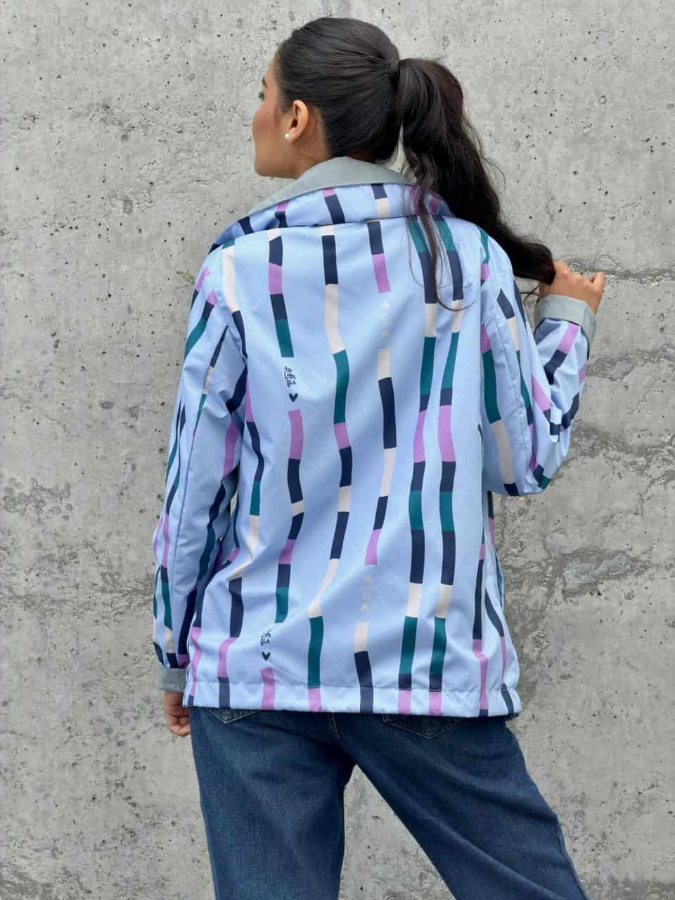 Chaqueta Doble Faz Azul Gris - miniatura 4