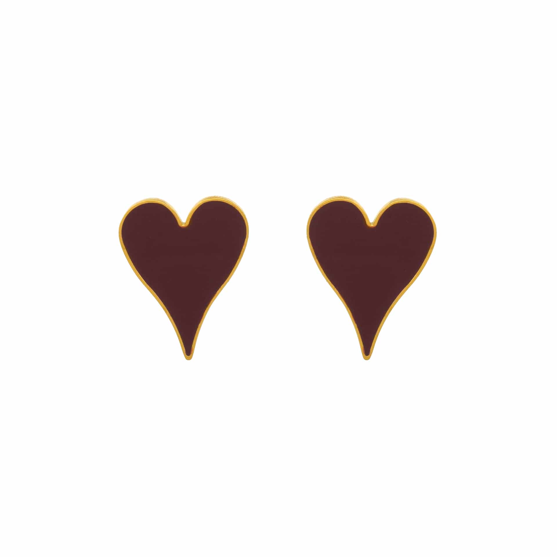 ARETES BURGUNDY HEART - miniatura 2
