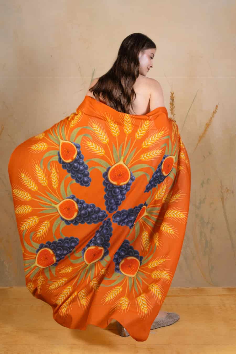 Women's Annona long cotton sarong terracotta - miniatura 2