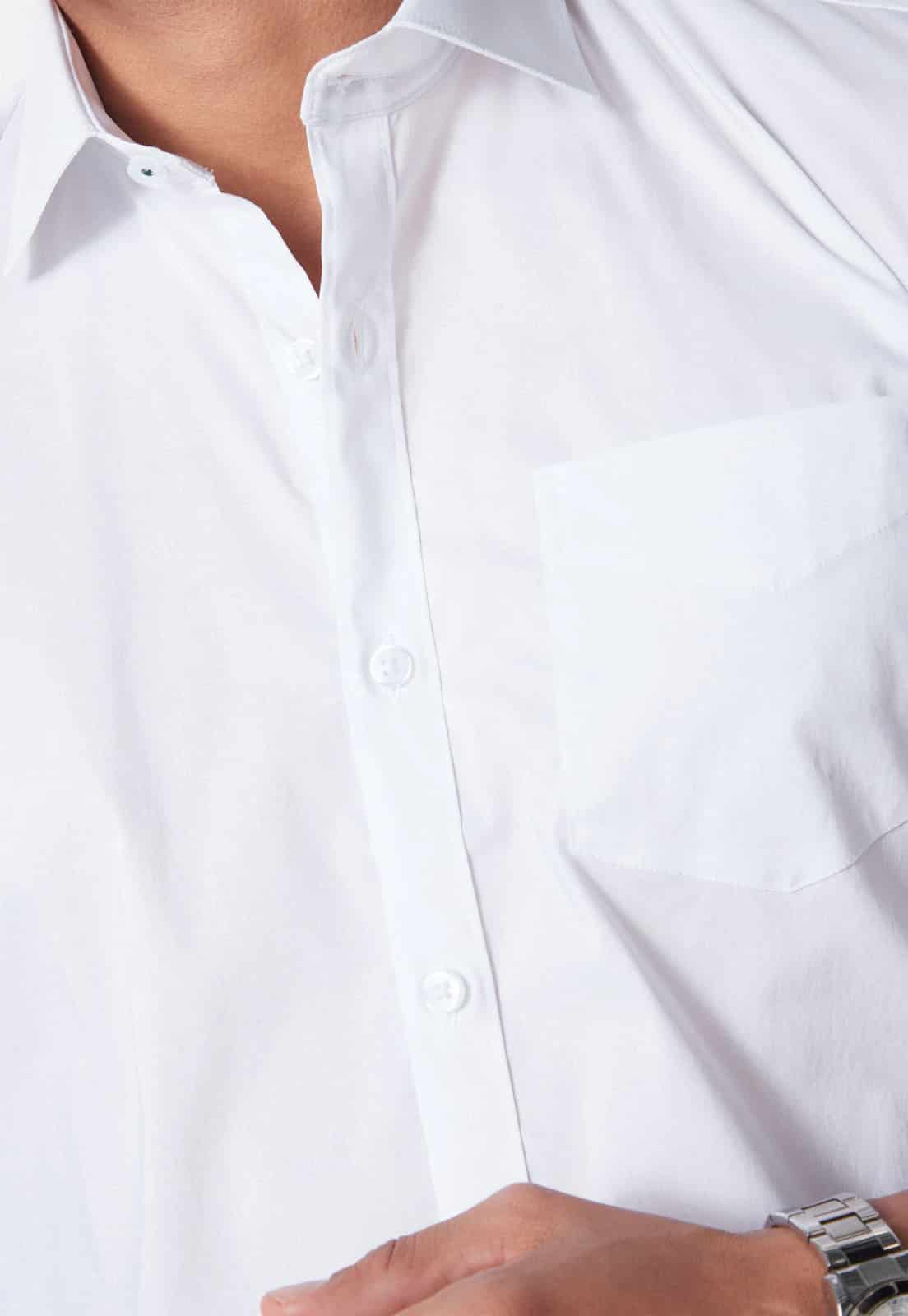 Camisa manga larga blanca con spandex slim fit - miniatura 5