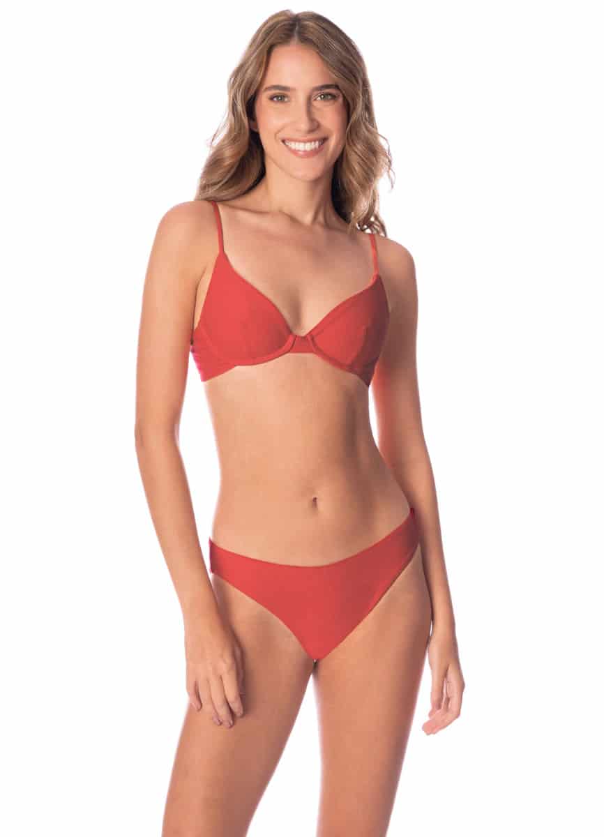 Maaji Red Camelia Dainty Unmolded Underwire Bikini Top - miniatura 1