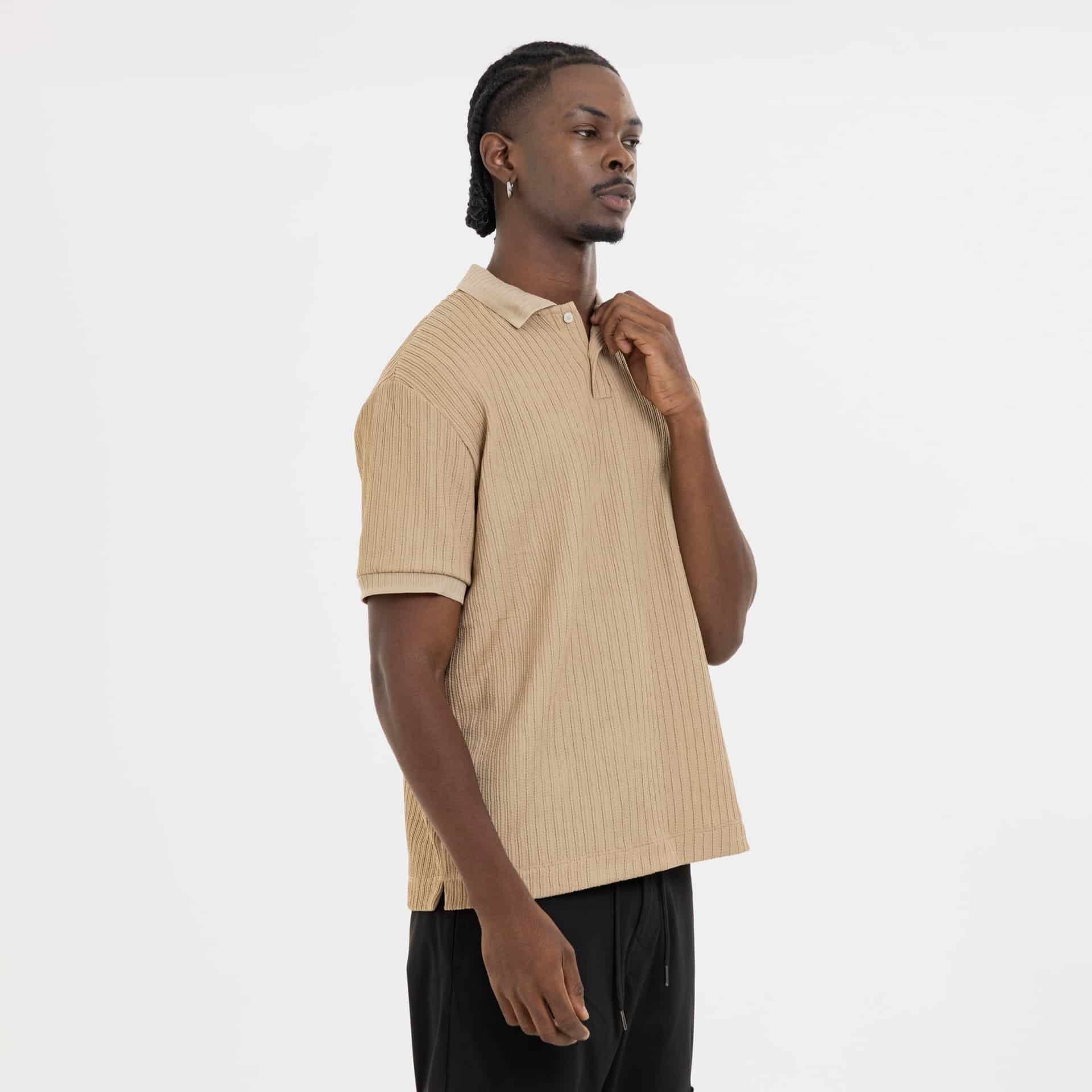 Refined Polo Knit Kaki - miniatura 3