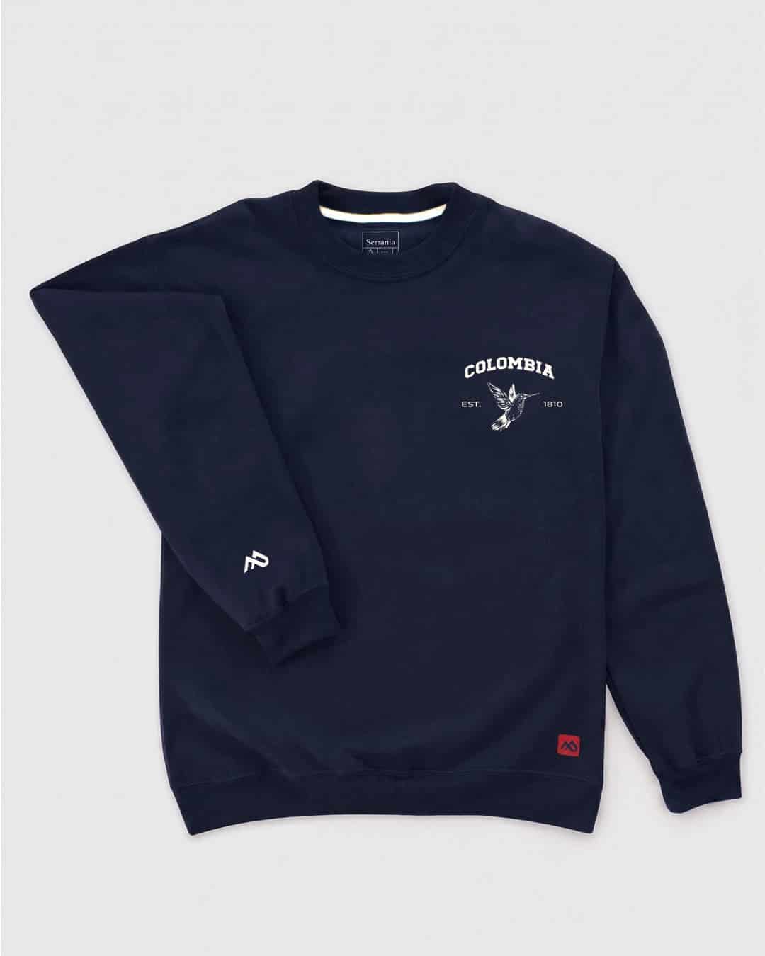 Buzo Unisex Azul Oxford  Colibrí Escudo - miniatura 2