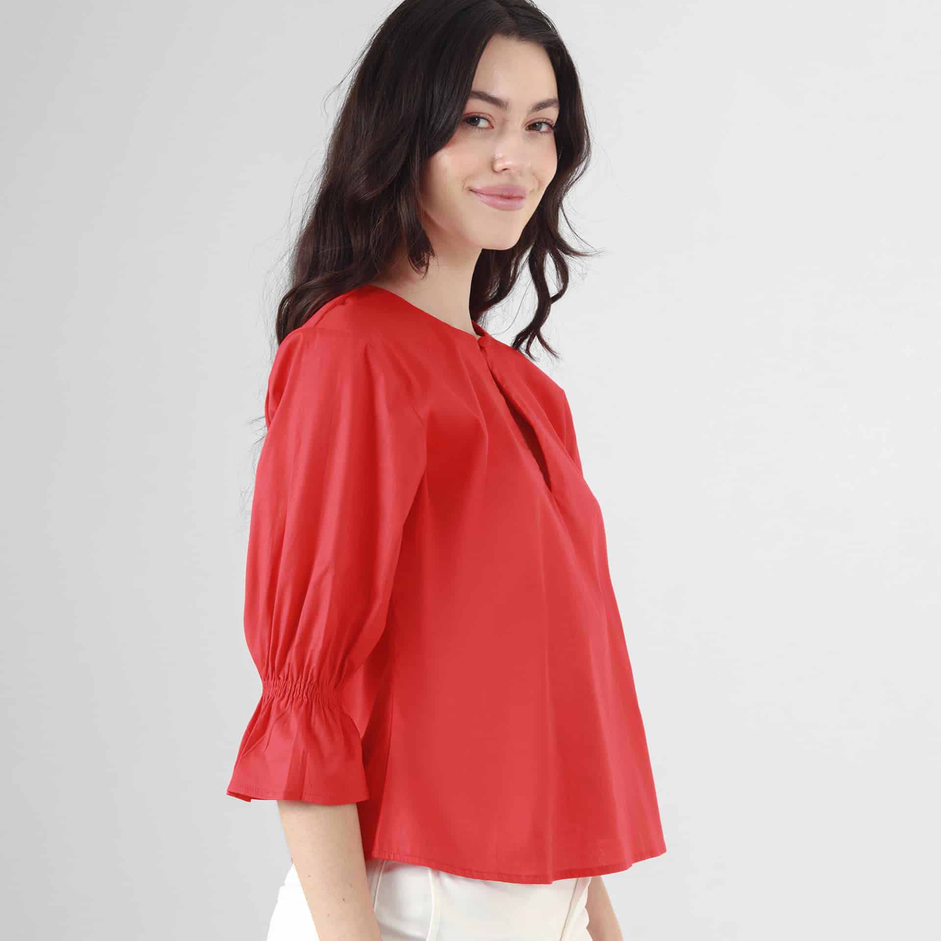 Blusa Cuello Redondo Manga 3Cuartos - miniatura 6