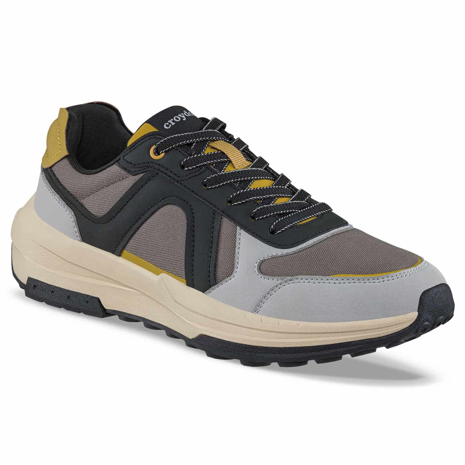 Tenis Urbanos Yabar Beige-Gris Croydon Para Hombre - miniatura 1