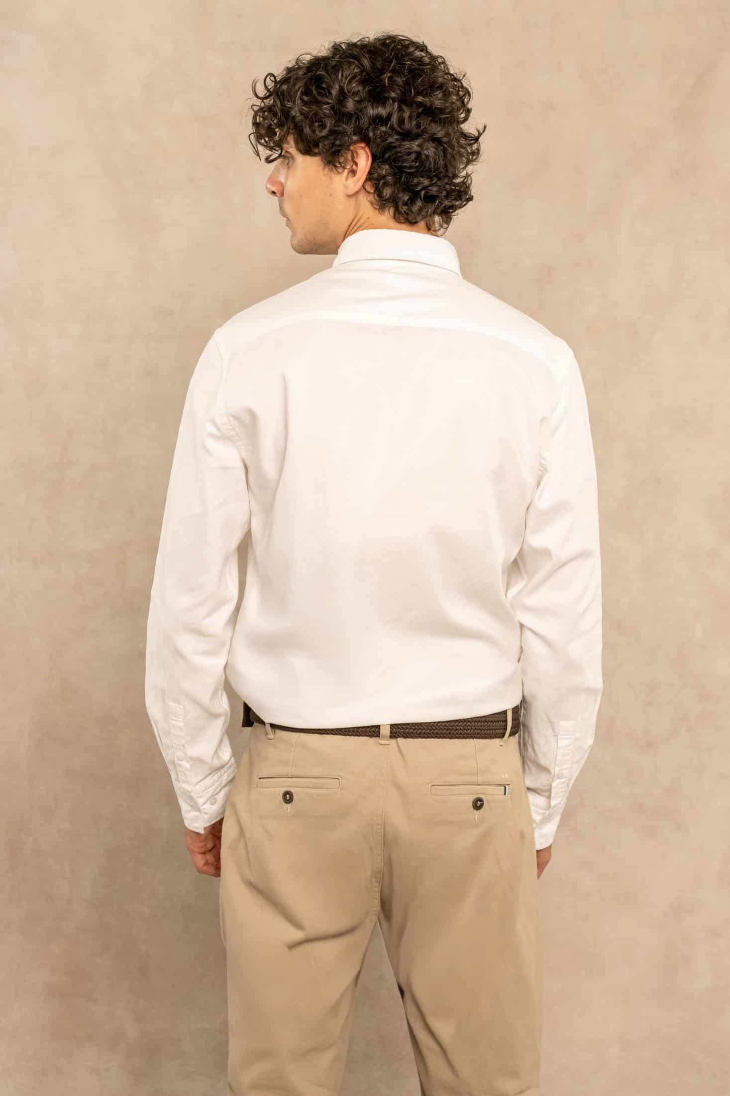 Camisa Antimanchas Oxford Blanco Logo Combinado - miniatura 7