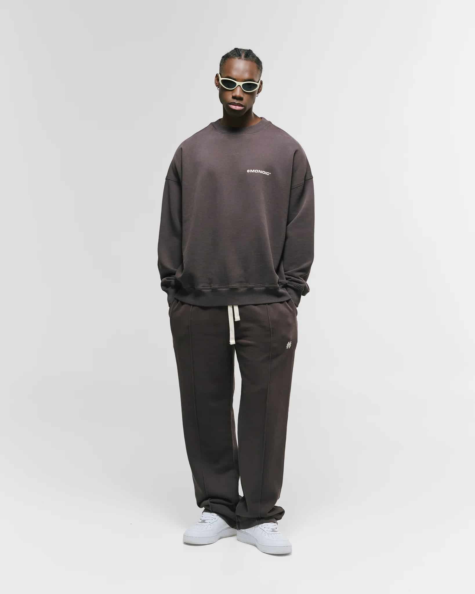 Crewneck Oversized Básico V4 - Café Chocolate - miniatura 8
