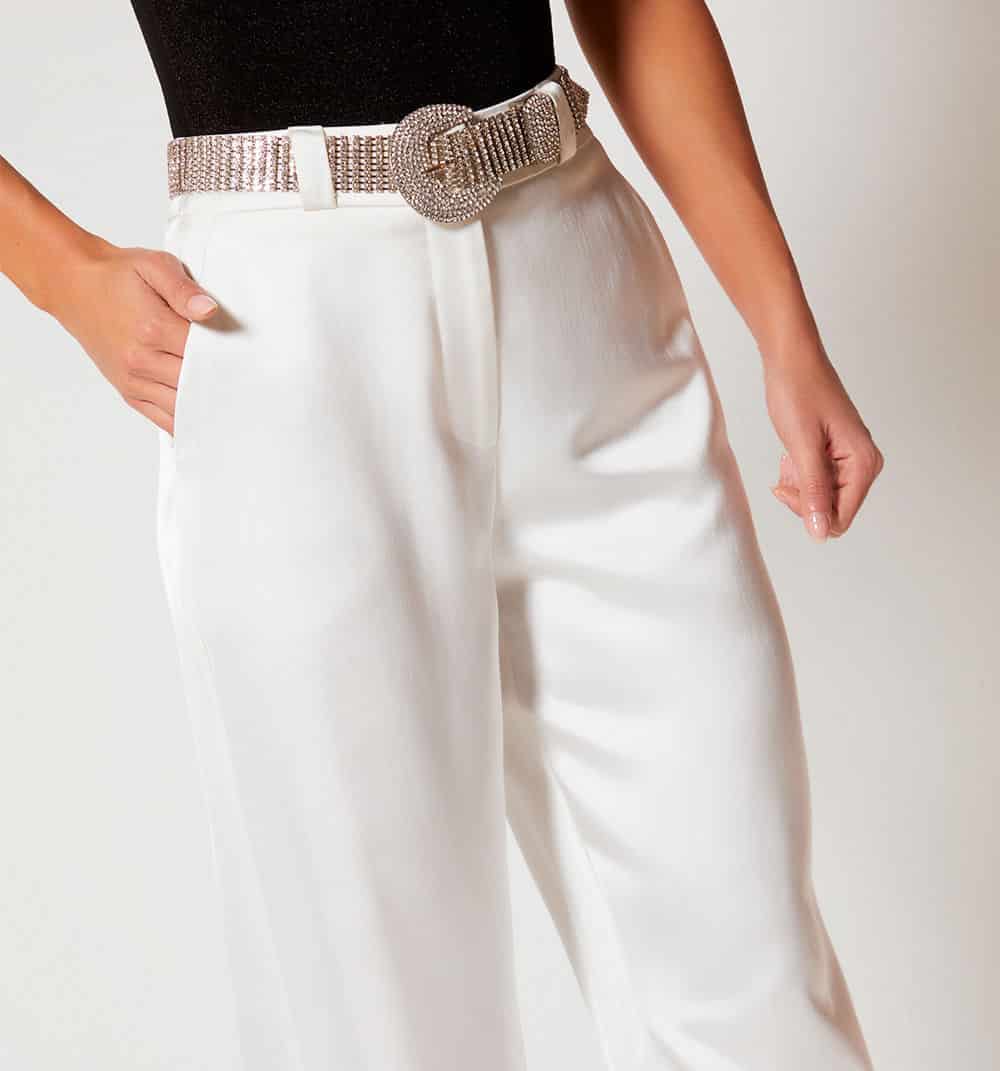 Pantalon tiro alto con correa - miniatura 9