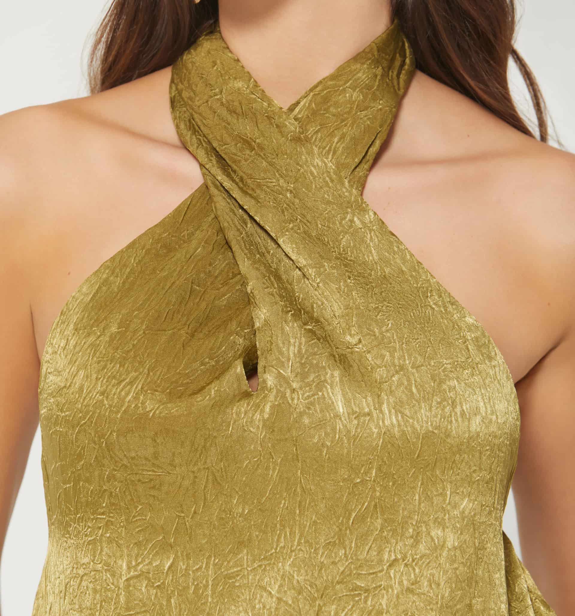 Blusa globo cuello halter - miniatura 3