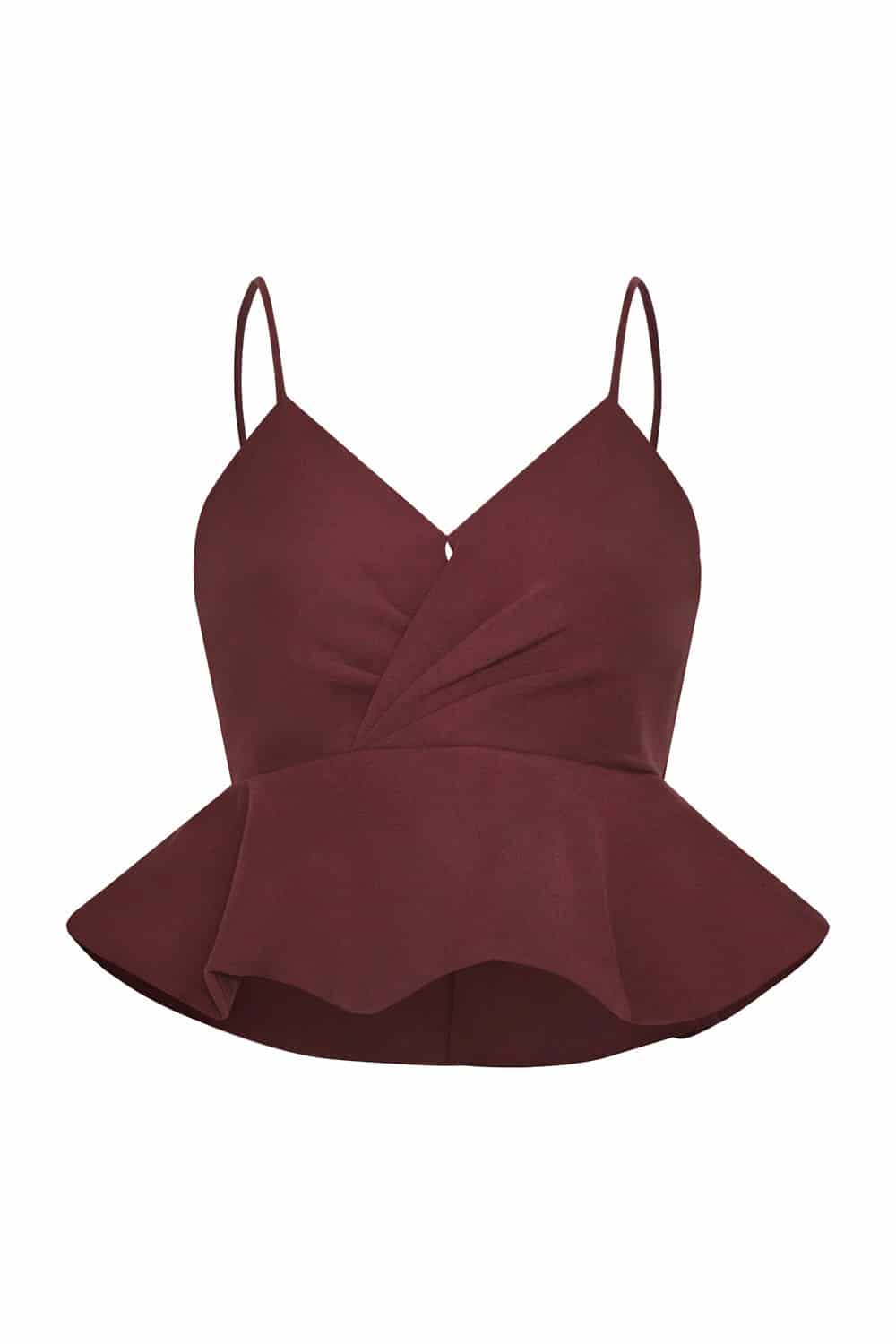 Crop top savia ruby wine - miniatura 1