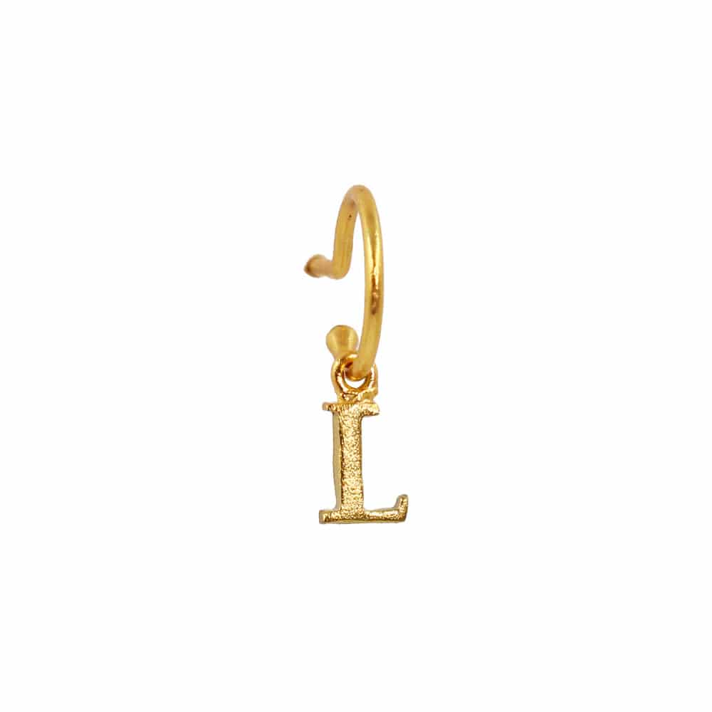 PreOrder Baby Hoops 9mm Letra Gold - miniatura 9