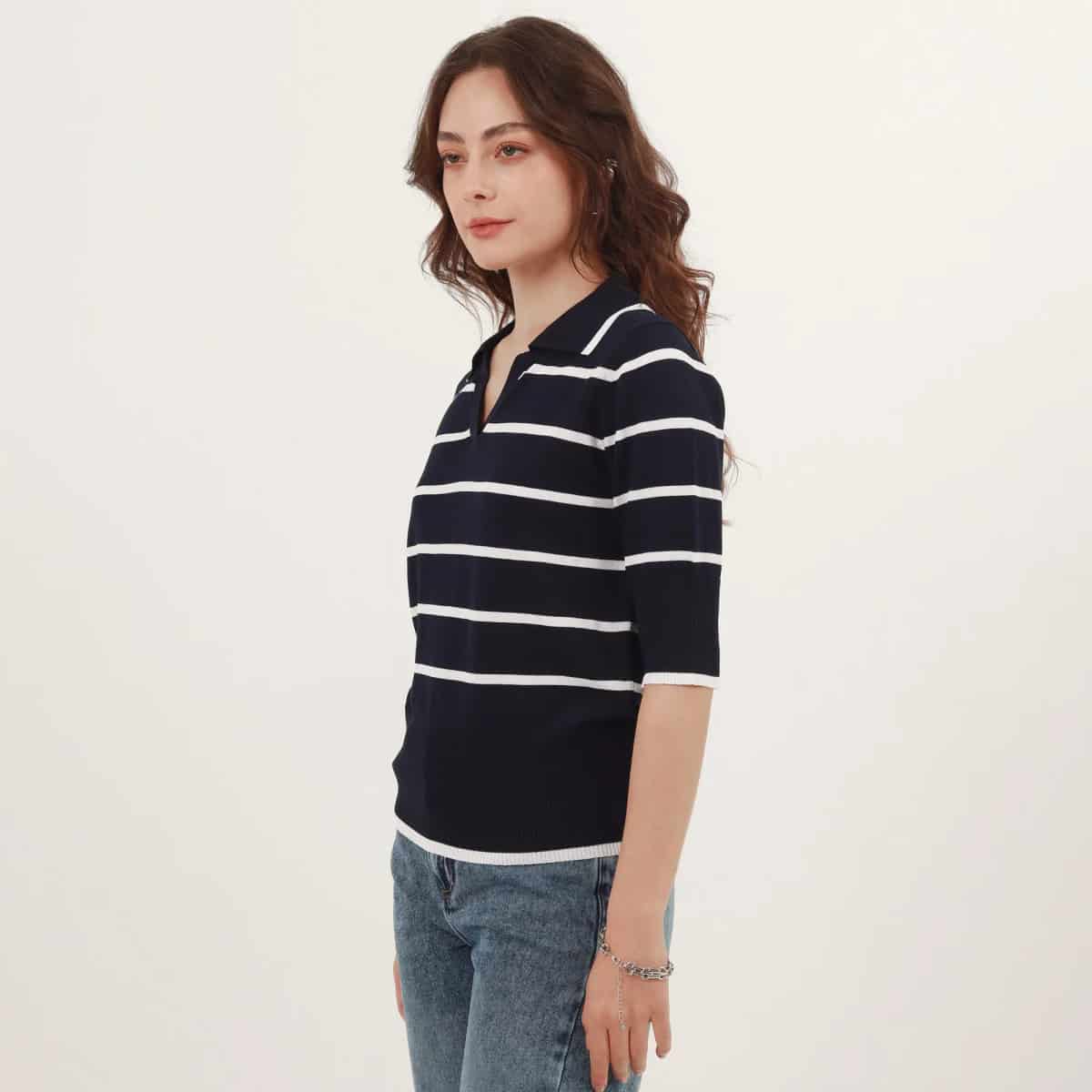Sweater Cuello Camisero Manga 3Cuartos - miniatura 5