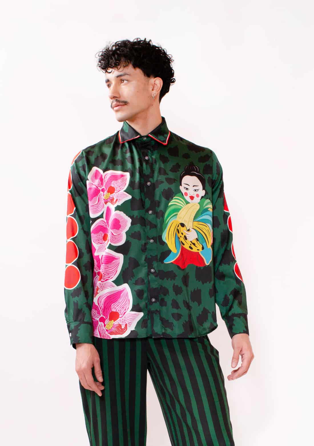 Camisa Manga Larga Unisex / Ilustración Dinastía Tropical - miniatura 1