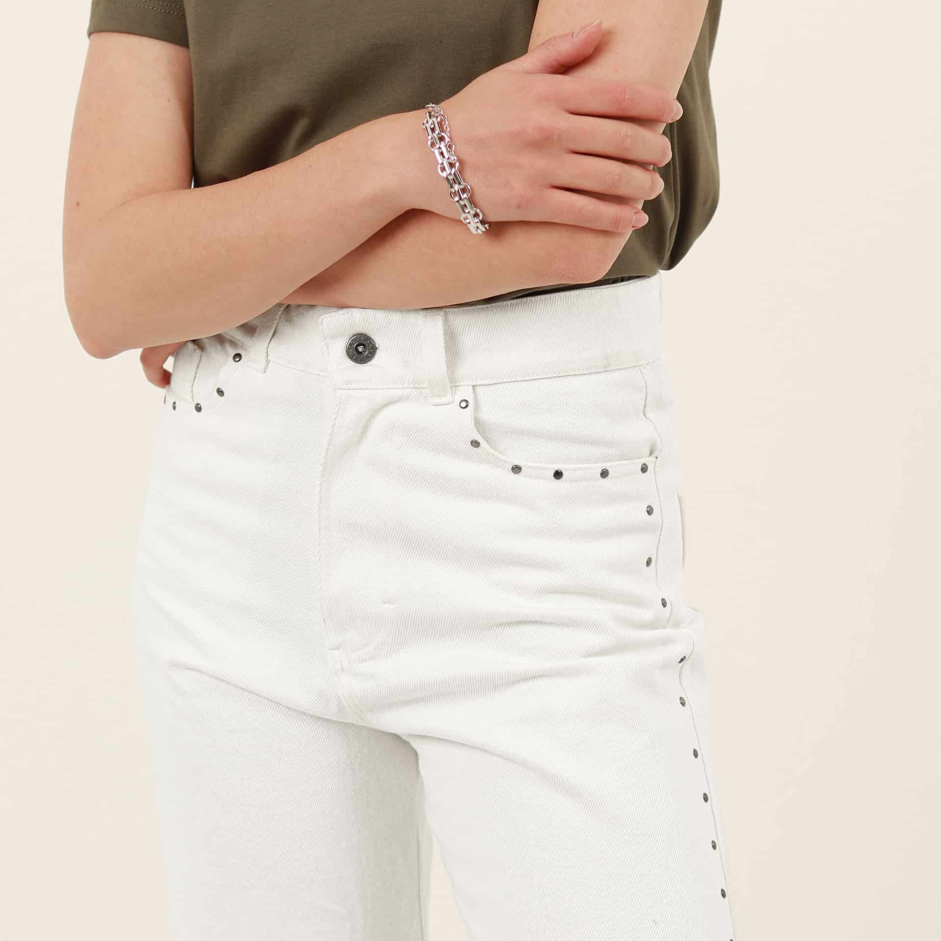 Jean palazzo bota flare con taches - miniatura 3