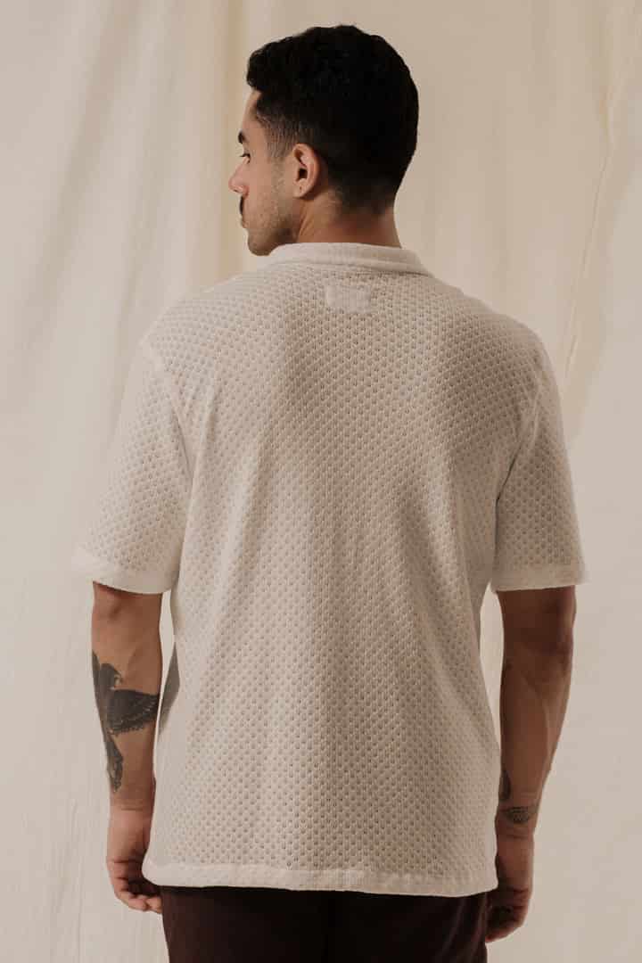 Camisa tejida beige - miniatura 4