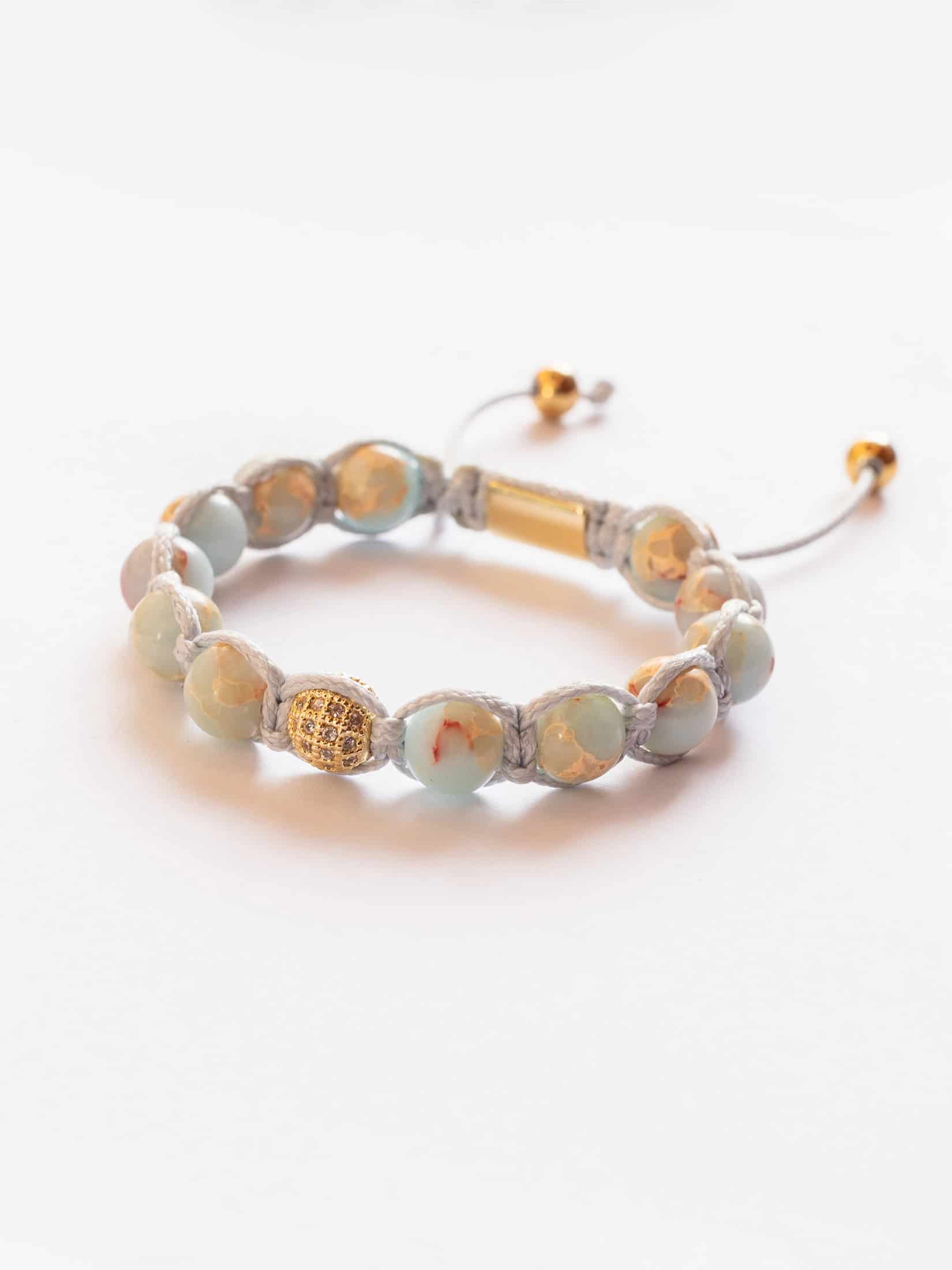 Brazalete Coral Macramé 8mm - miniatura 3