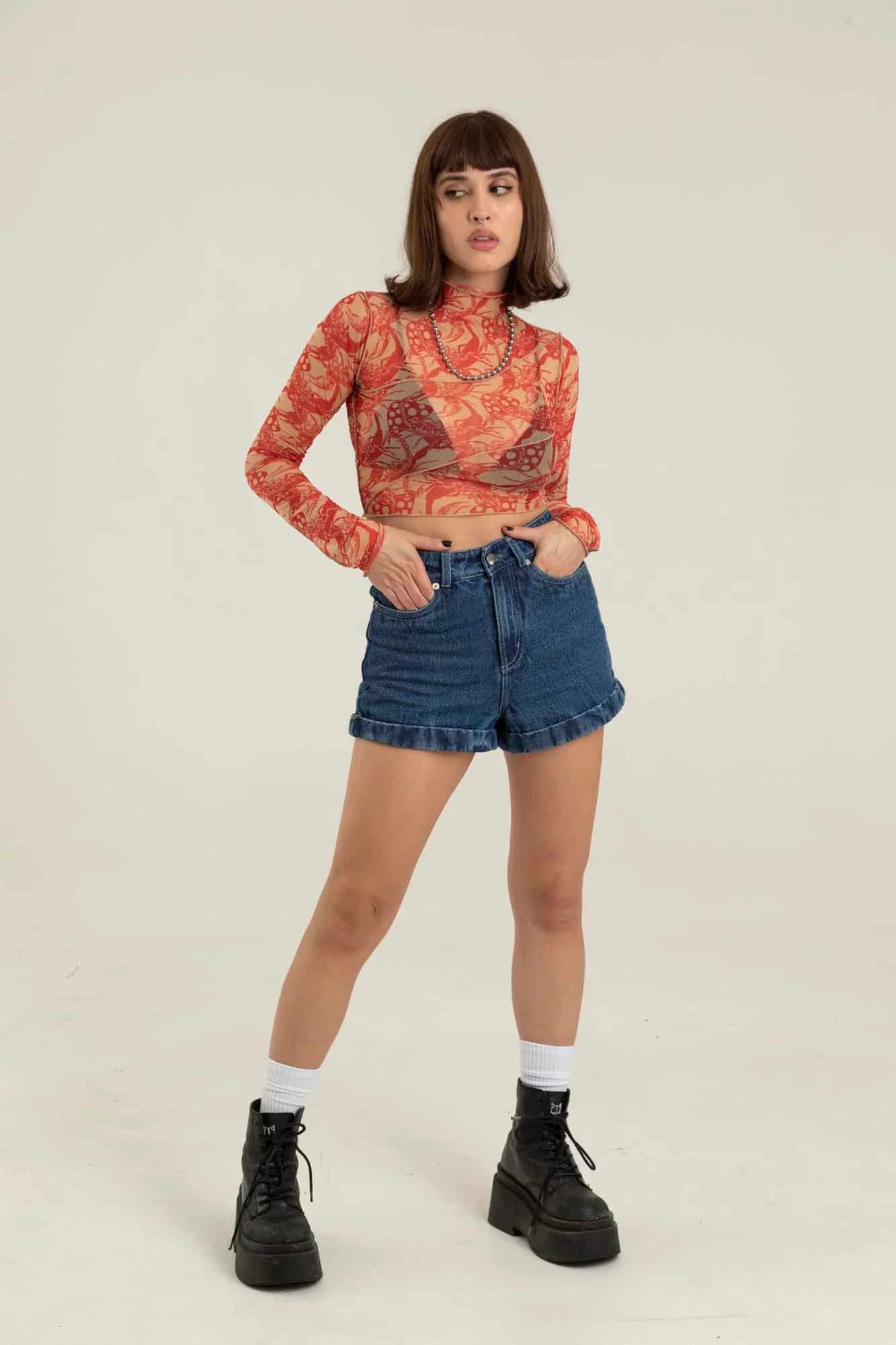 DARK BLUE DENIM SHORT - miniatura 16