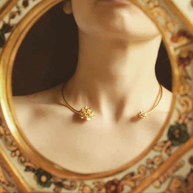 Choker con flores de loto - miniatura 3