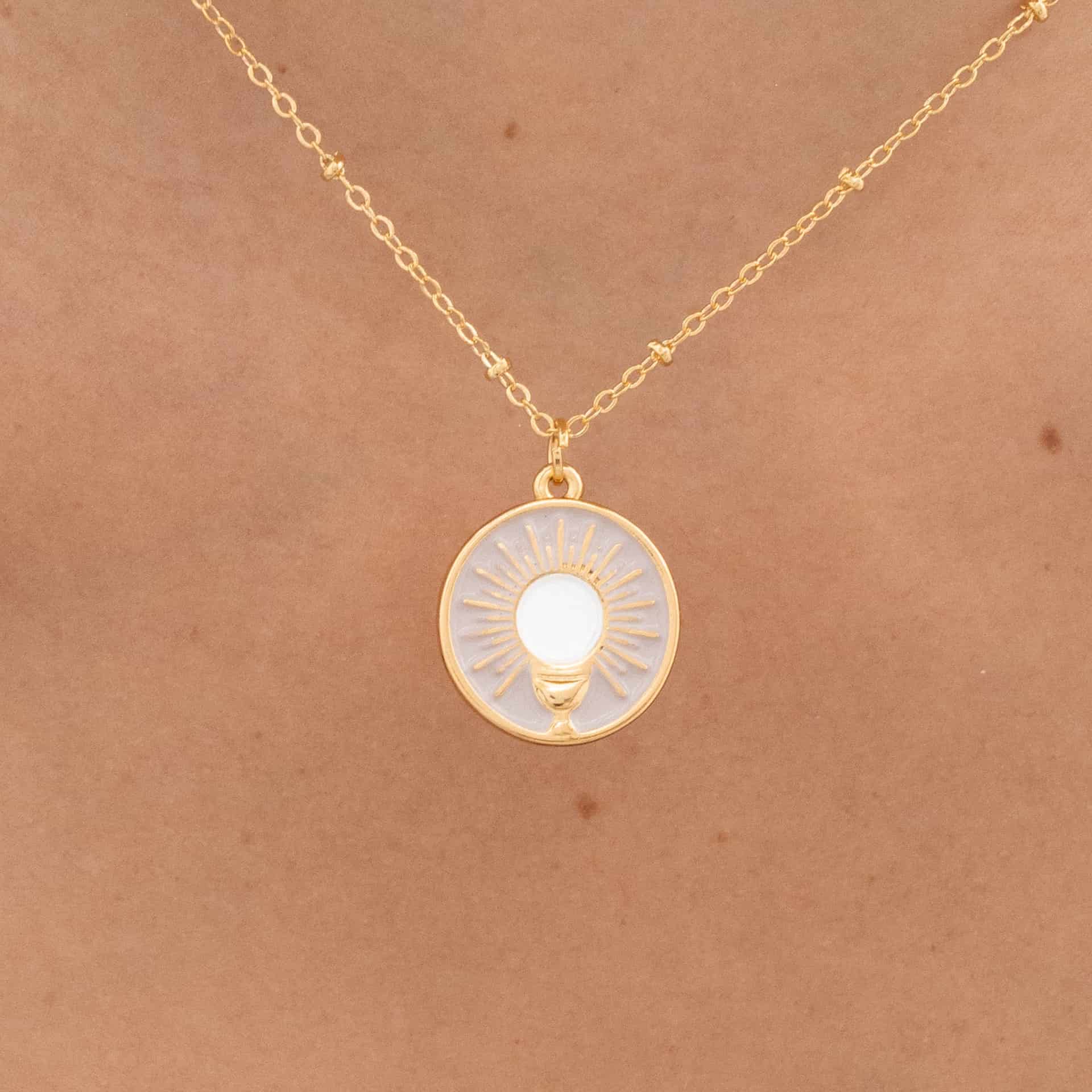 Cadena Con Dije Religioso + Aretes - miniatura 3