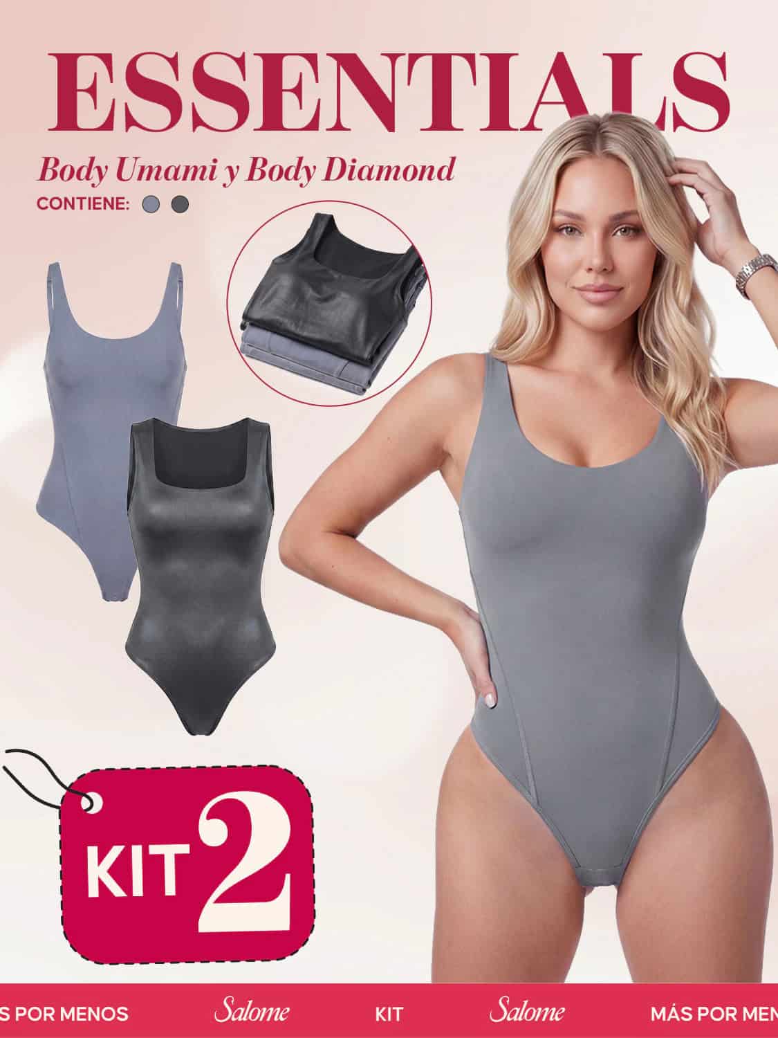 Kit Body Diario Umami Tiras Finas & Diamond Escote Cuadrado | Salome 5005 + 5006 - miniatura 5