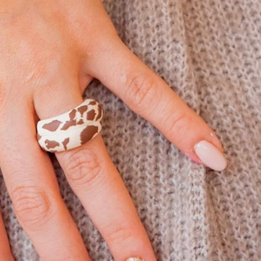 Anillo Bold Cow Print - miniatura 7