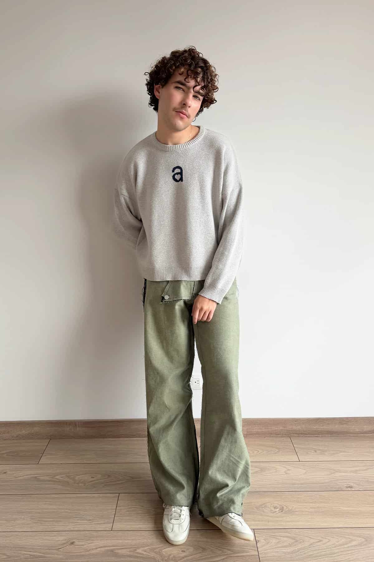MONOGRAM SWEATER HEATHER GREY - miniatura 1