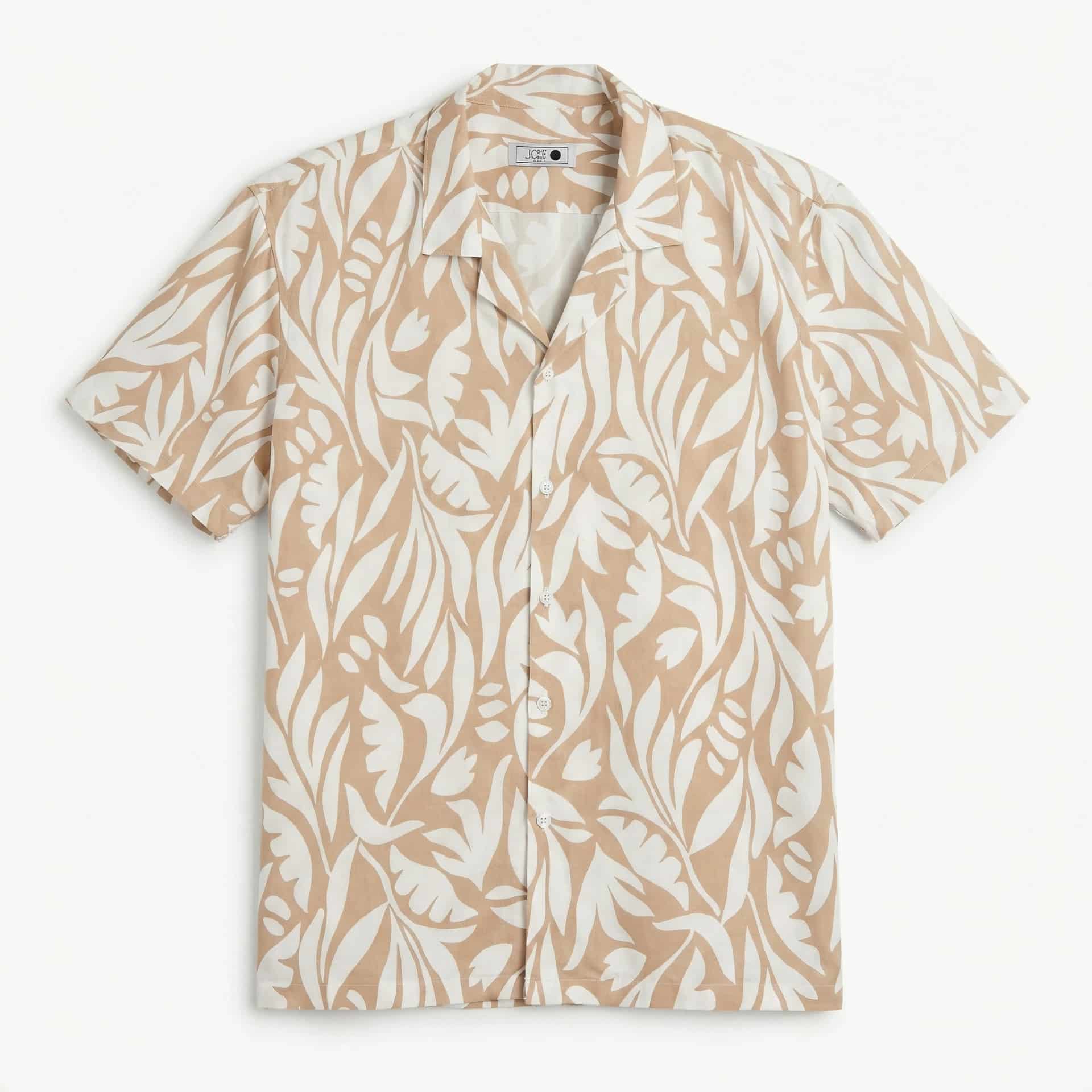 Camisa Bowling Estampada Beige C302 - miniatura 3