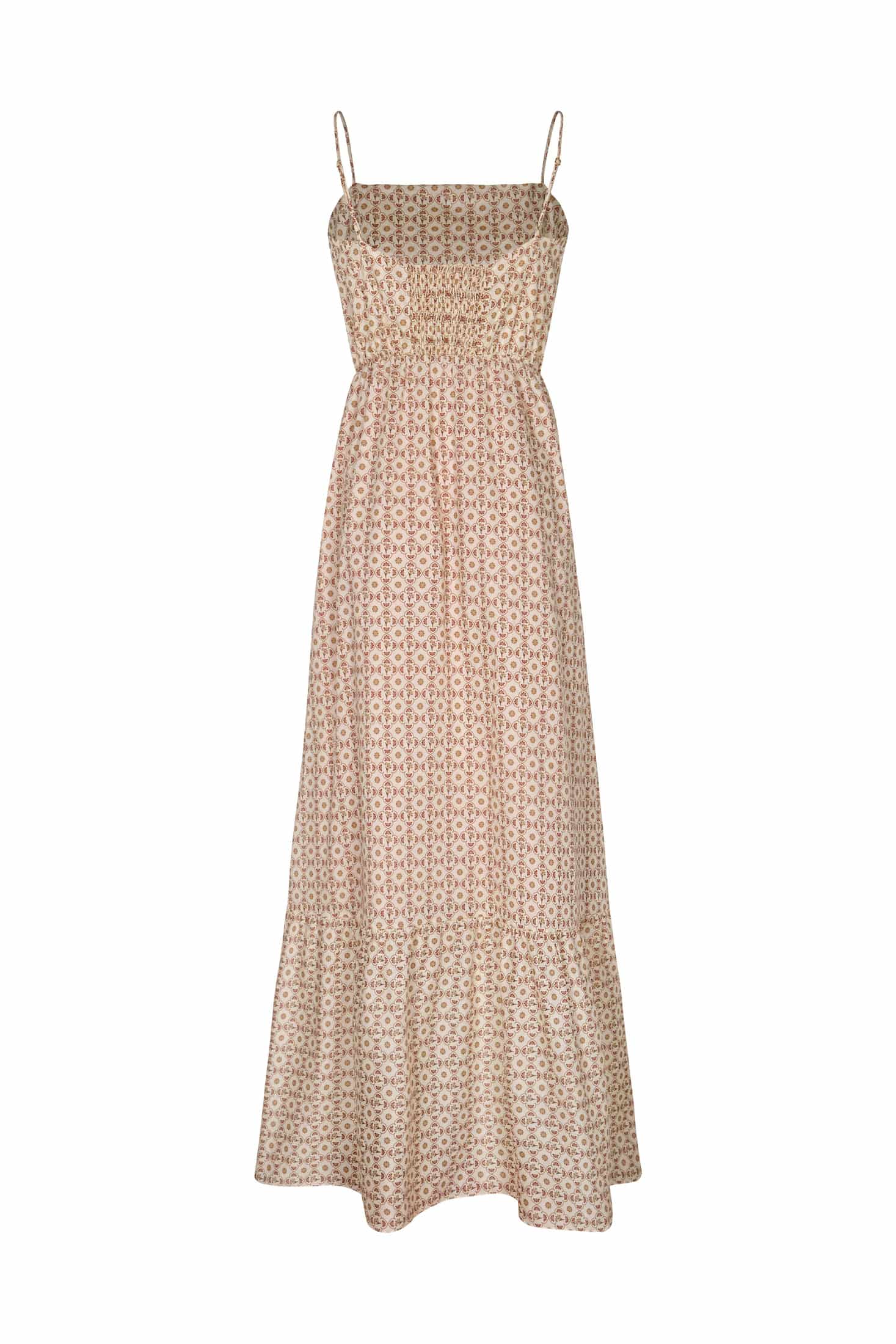 La Polera Cotton Maxi Dress / Beige May Flower - miniatura 2