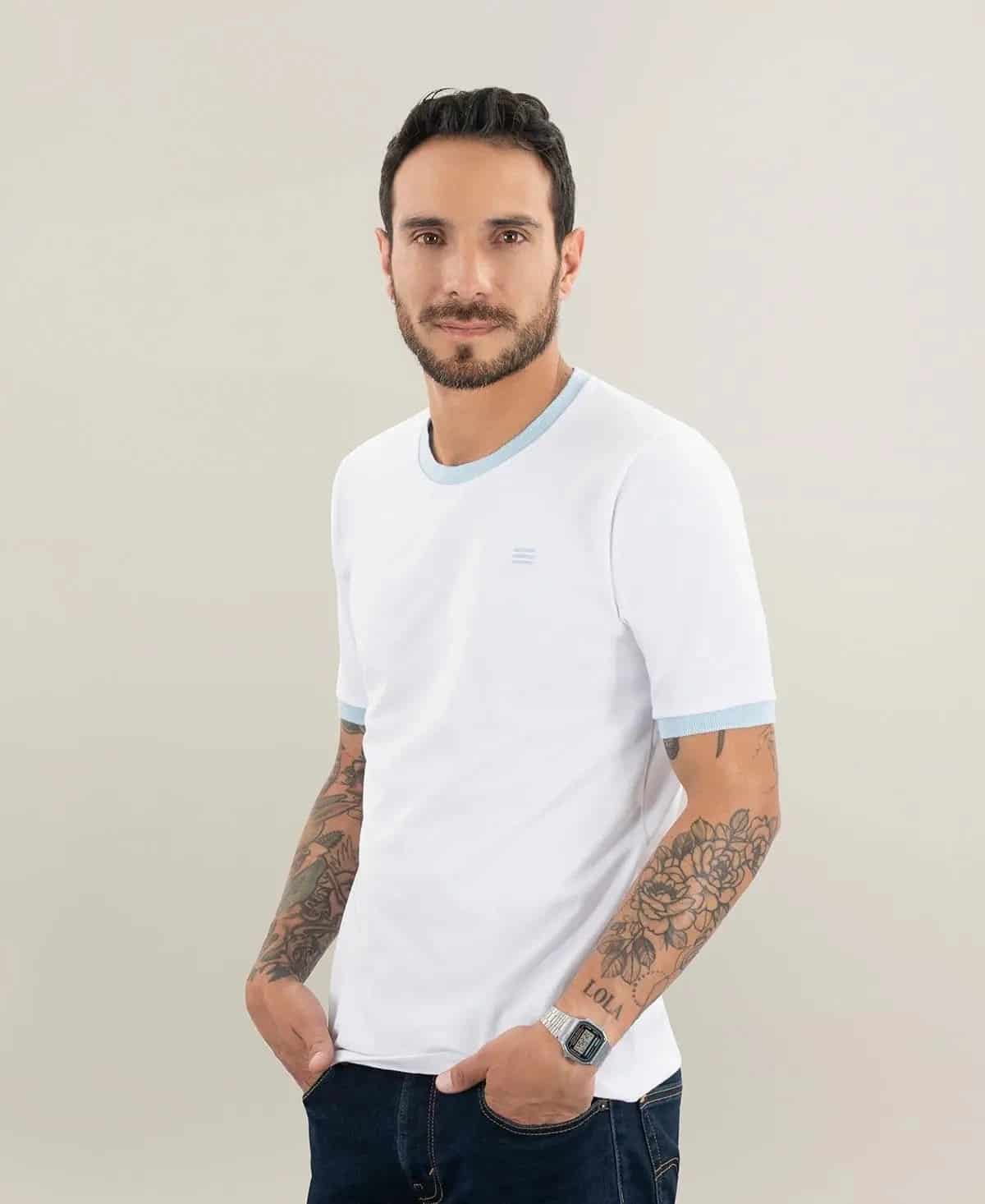 Camiseta - Bianca Collo Marino - miniatura 1