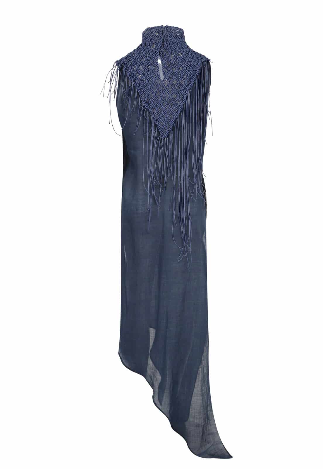 MACRAME FLOWER COLLAR DRESS - miniatura 3