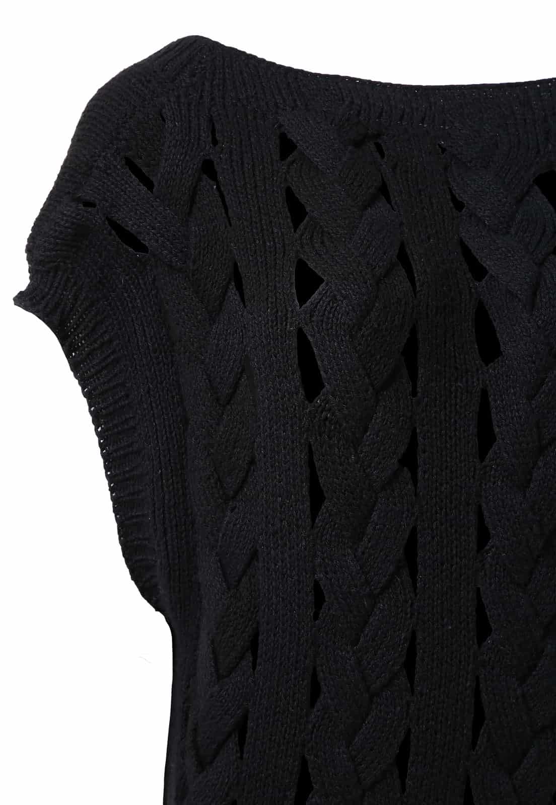 FLAT BRAIDED KNITTED DRESS - miniatura 5