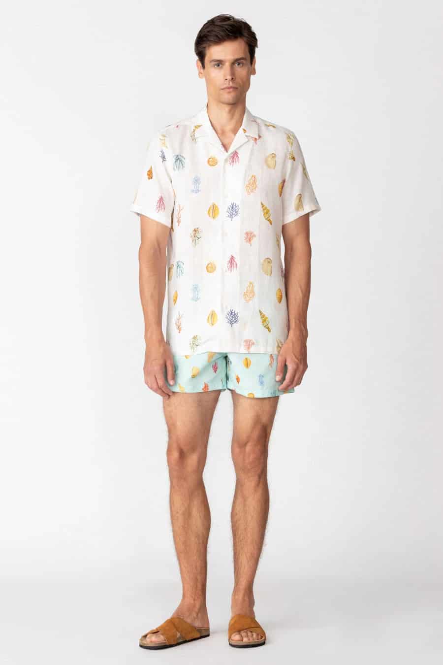 Men's linen shirt white zuyder - miniatura 1