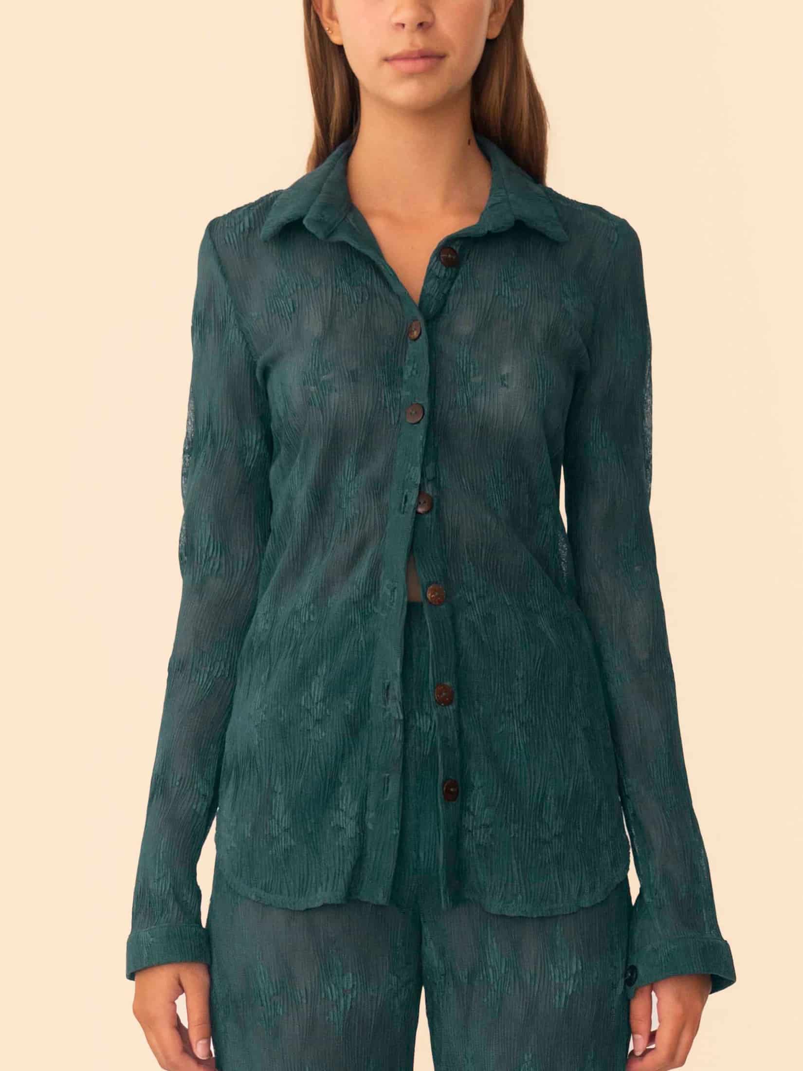 MALLIK SHIRT TEAL - miniatura 5