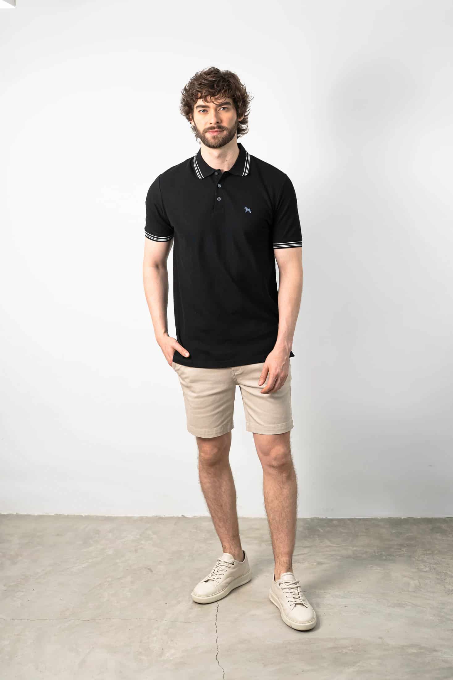 Polo Básica Negro/Blanco - miniatura 1