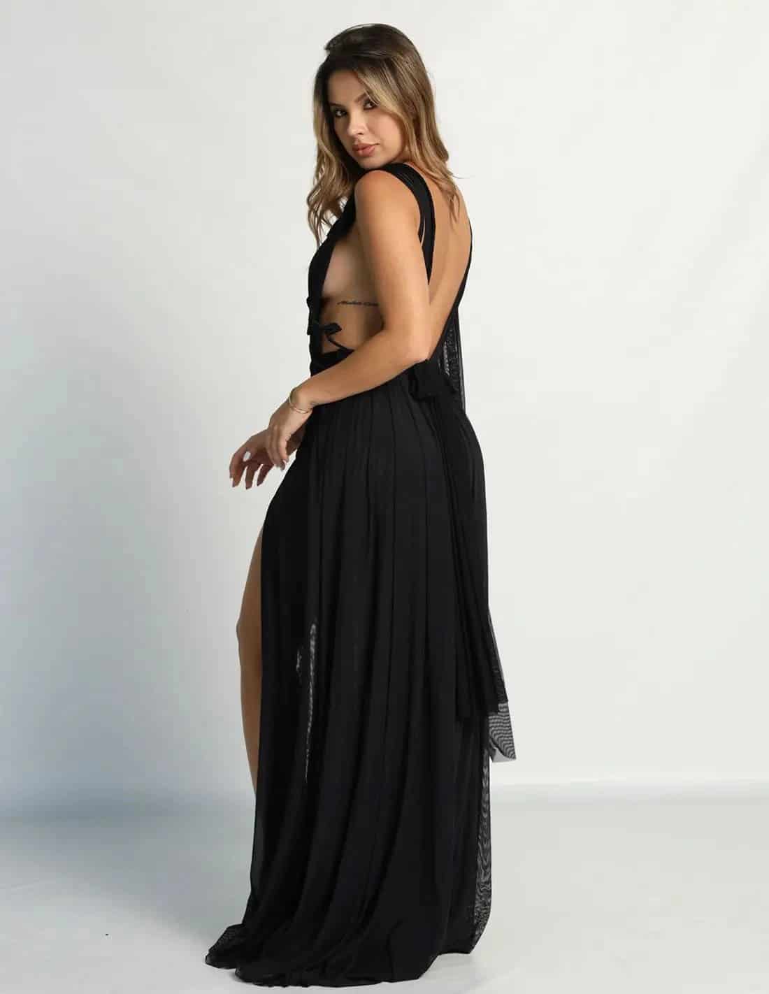 Vestido Copernico Negro - miniatura 2