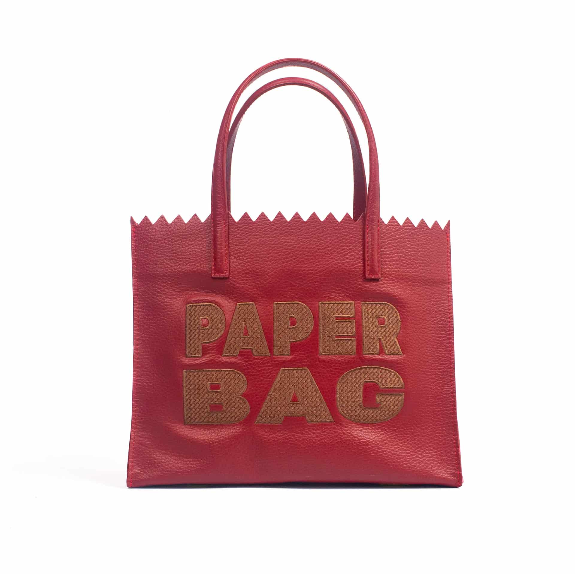 Paper Bag SHORT - Burgundy x Chocolate - miniatura 1