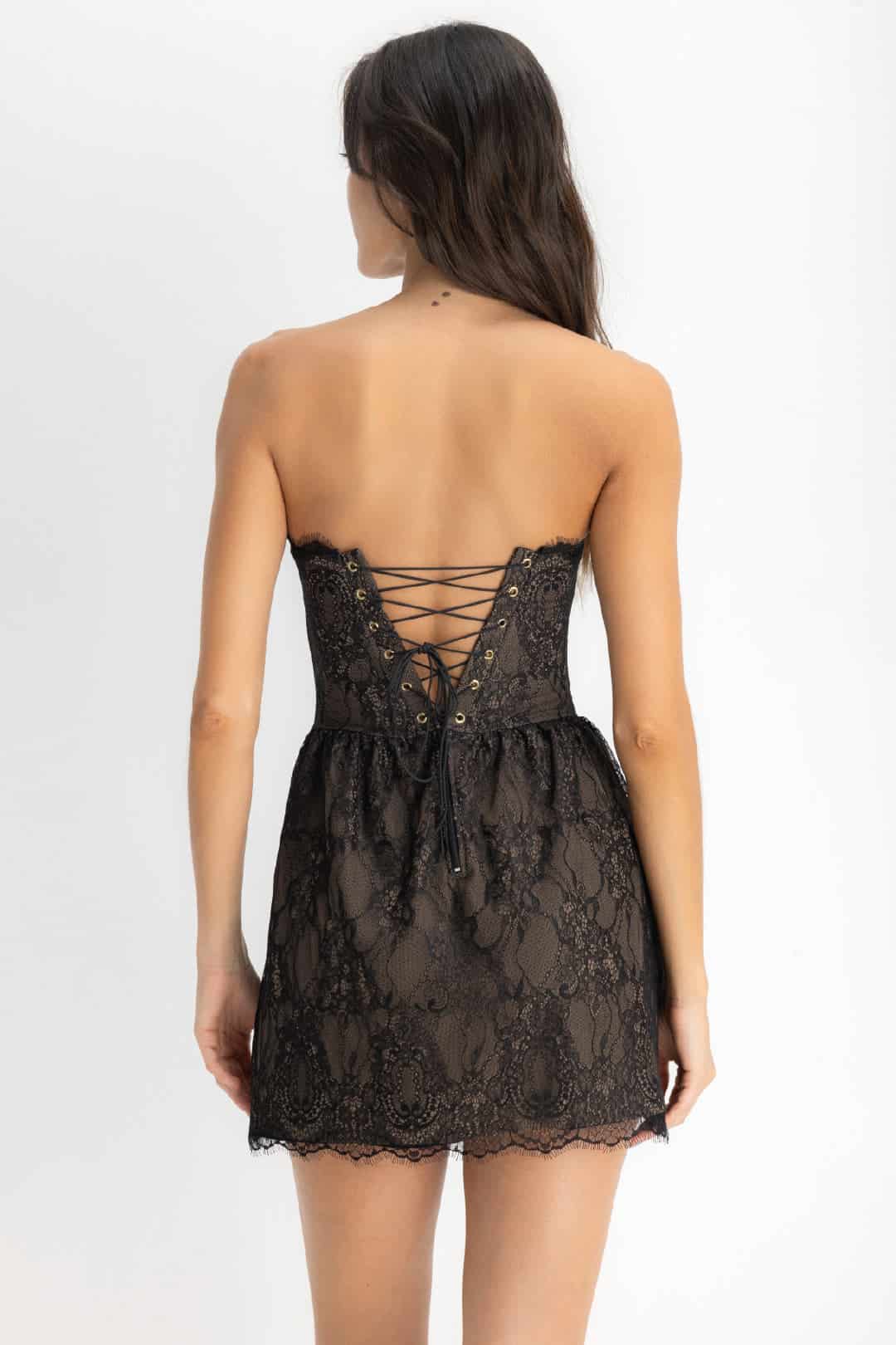 VESTIDO PEDRINA NEGRO PIEL - miniatura 4
