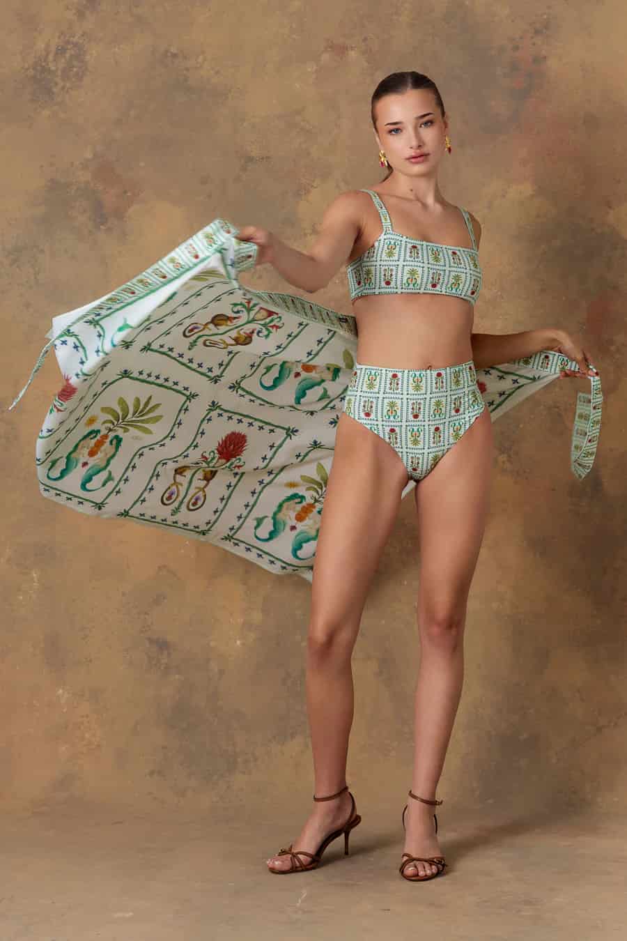 Women's pareo cotton silvan light green - miniatura 5