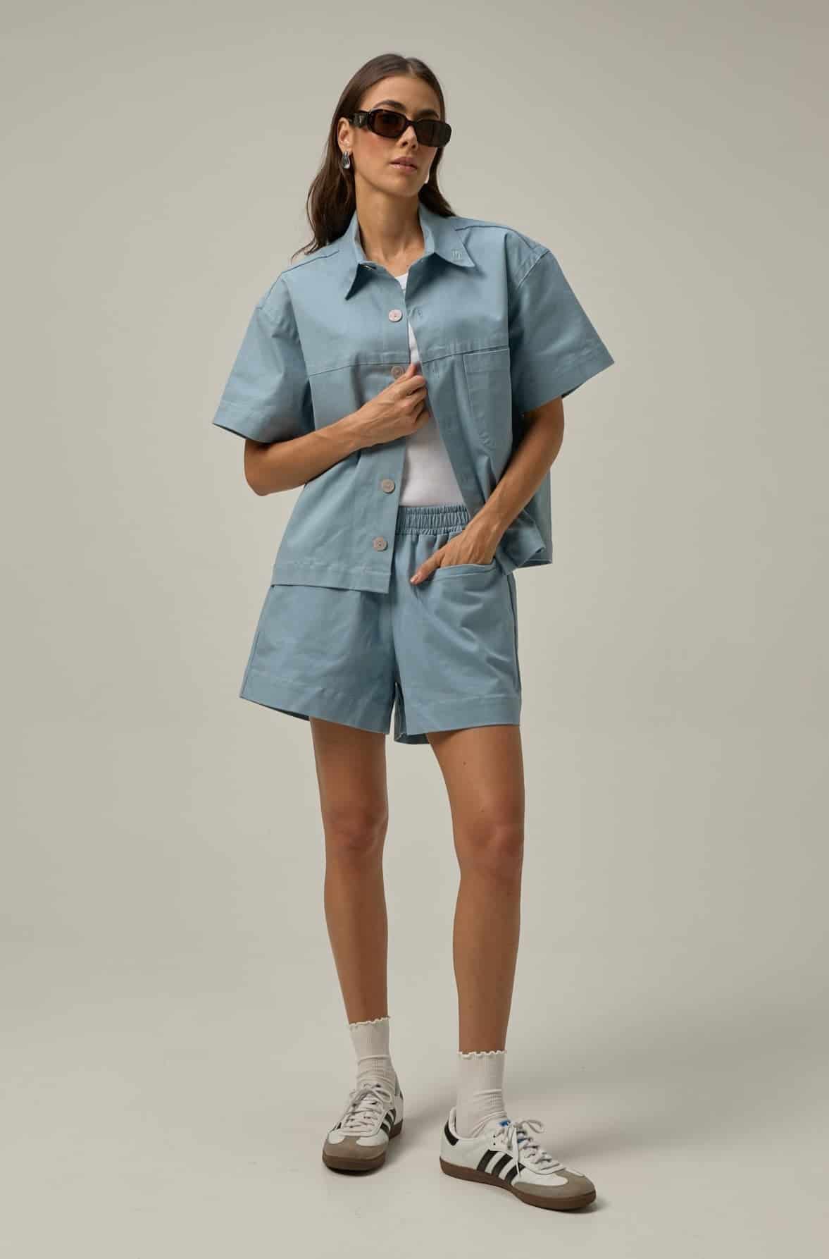 Camisa Lona | azul piedra - miniatura 1