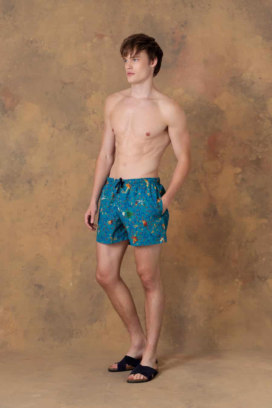 Men's swim trunk delphos teal - miniatura 3