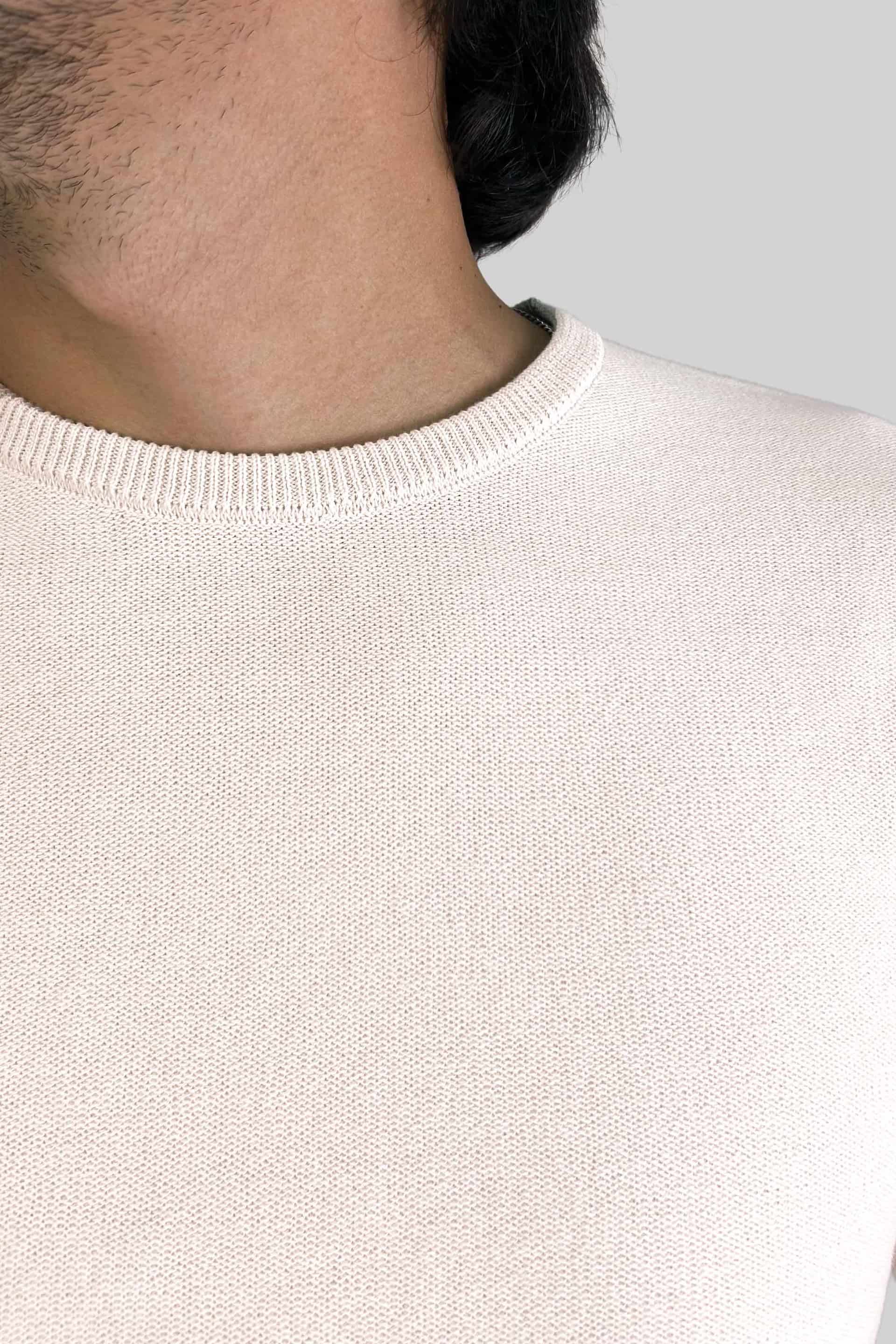 CREW NECK TEJIDA BEIGE - miniatura 2
