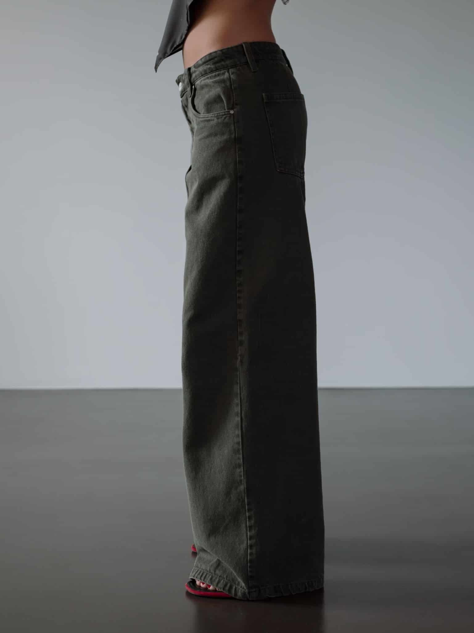 OVERSIZED BAGGY JEAN - OLIVE - miniatura 7