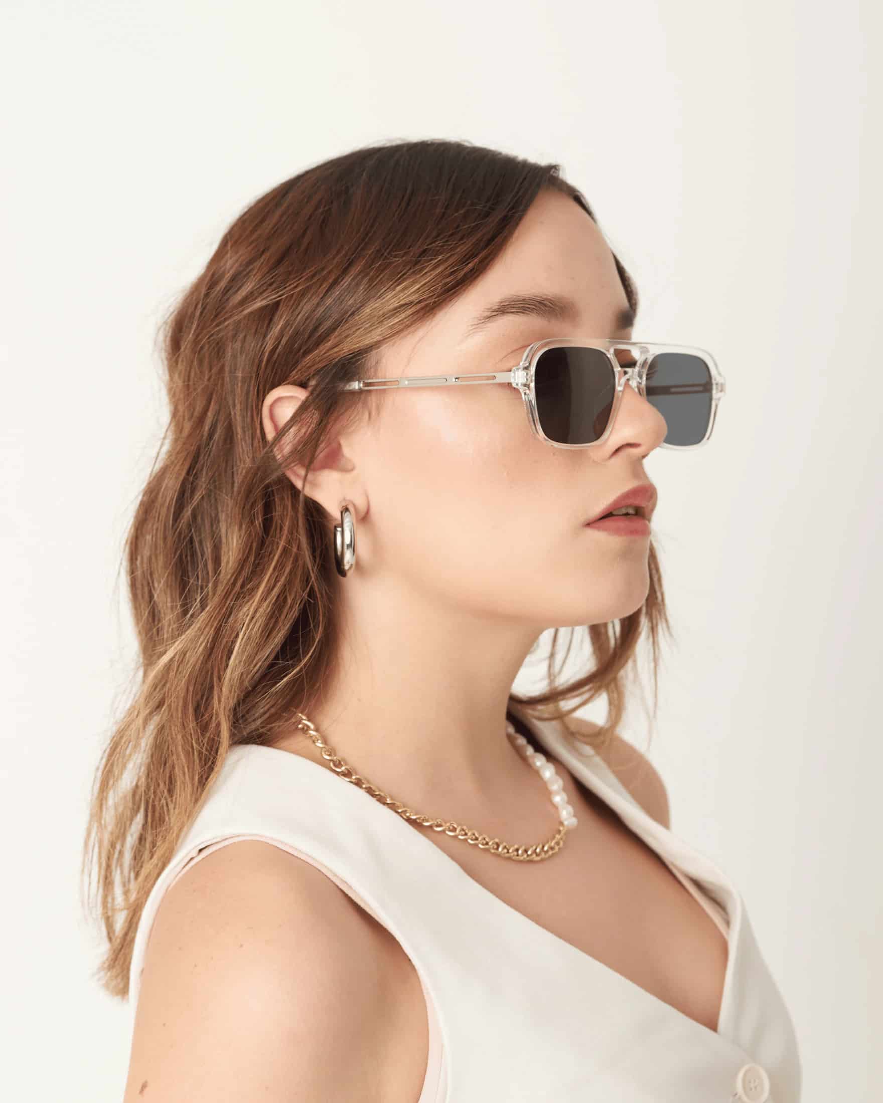 COOPER SUNGLASSES - TRANSPARENT/BLACK - miniatura 4
