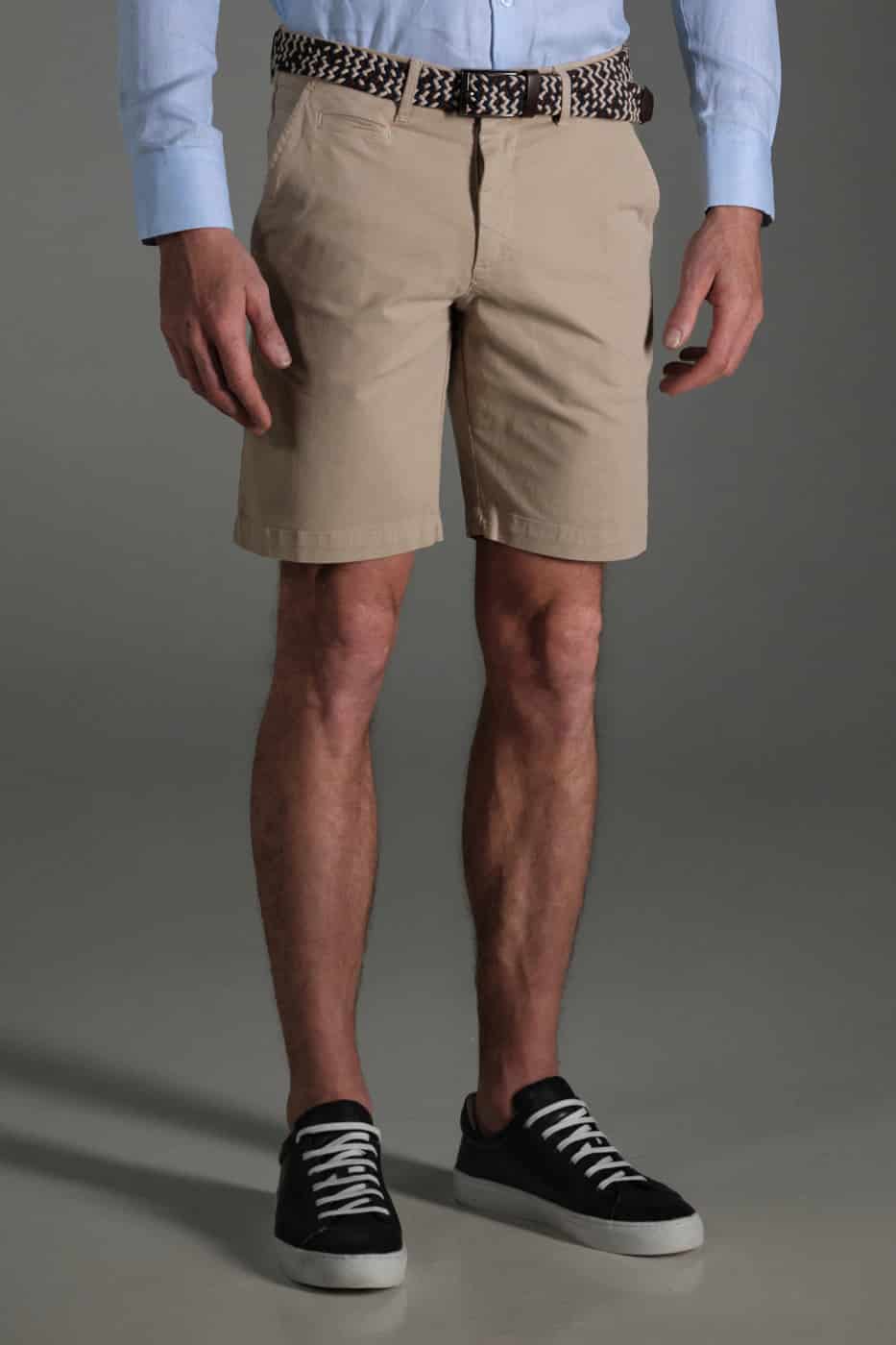 Bermuda Chino Slim Dril Beige Medio - miniatura 2