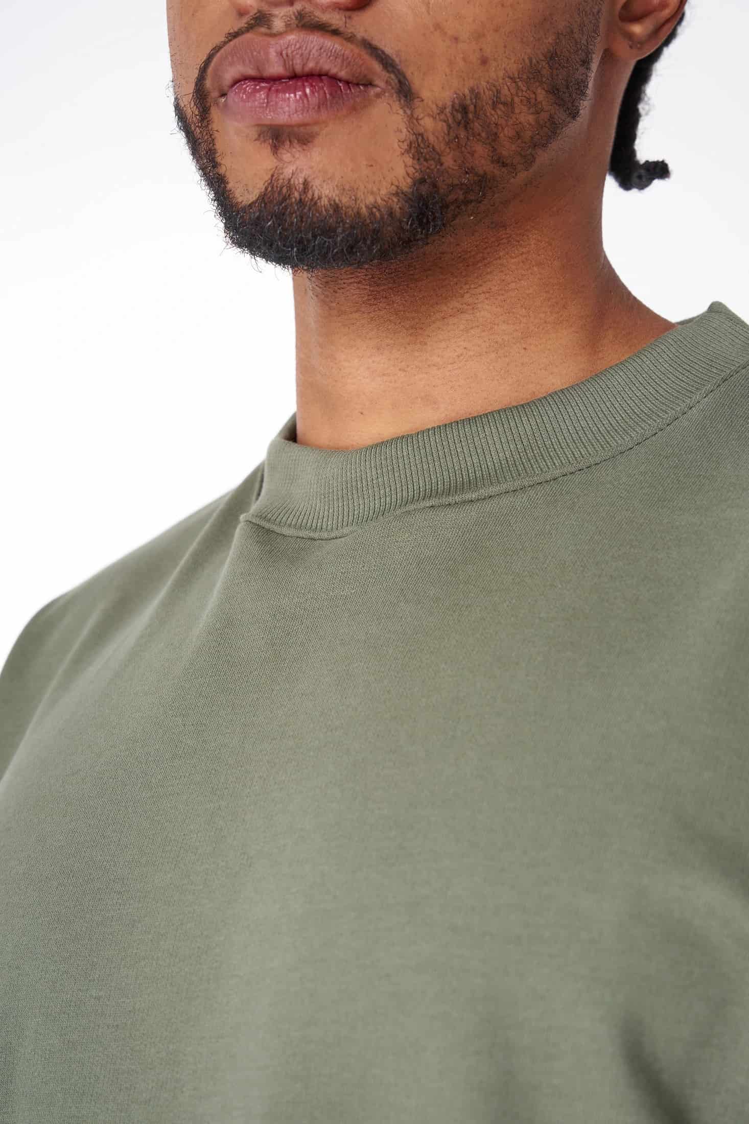 CAMISETA 300 GRAMOS 100% ALGODÓN VERDE MILITAR - miniatura 4